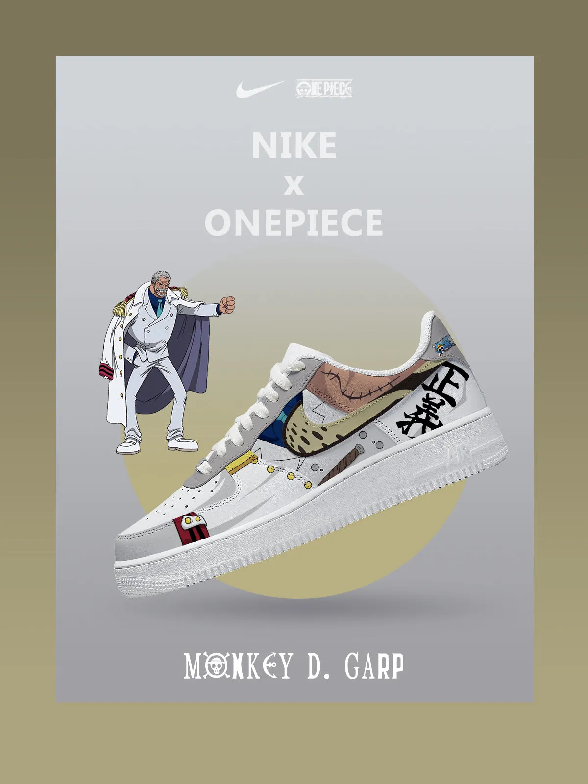 Monkey D. Garp V.1 Custom Sneakers