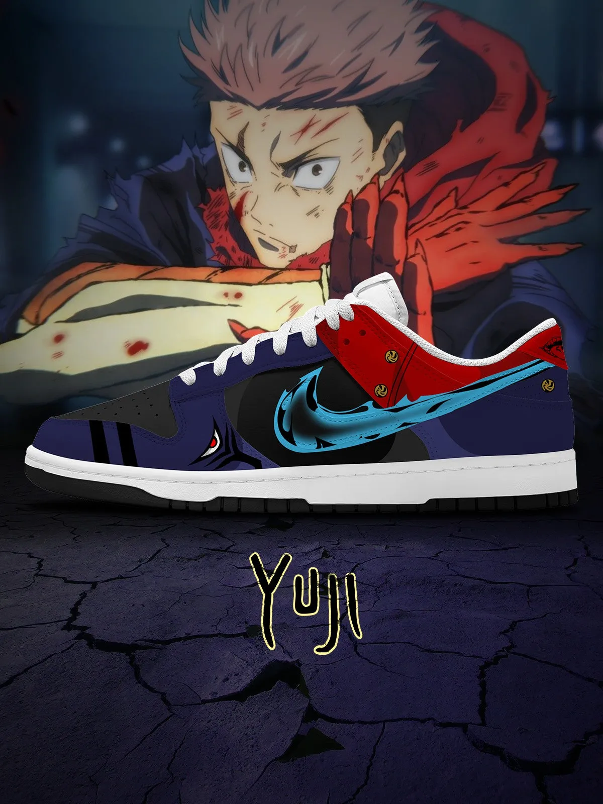 Yuji Itadori V.3 Custom Court-Low Sneakers