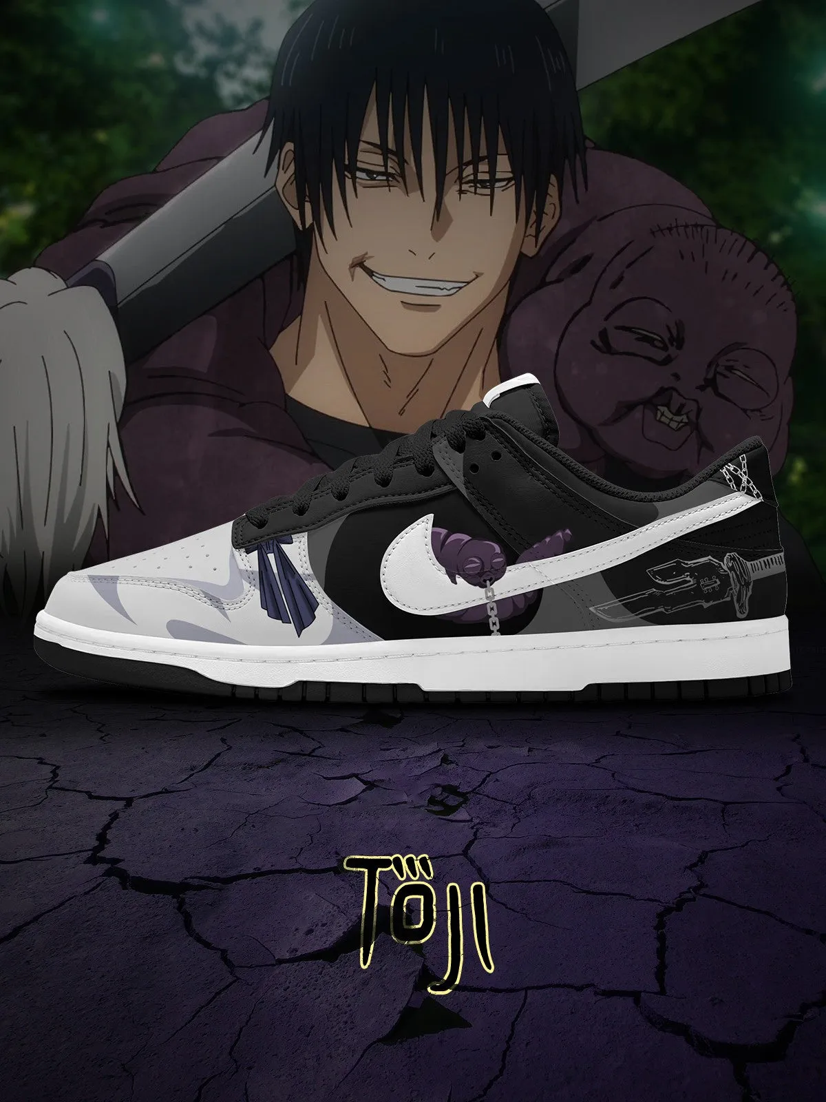 Toji Fushiguro V.3 Custom Court-Low Sneakers