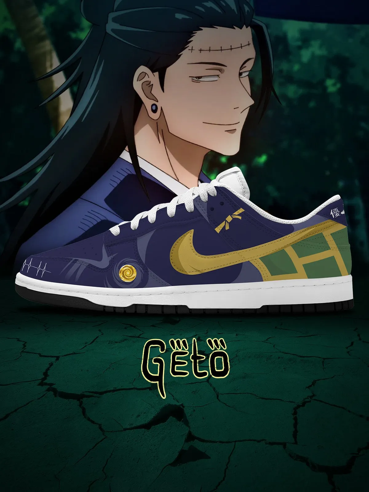 Suguru Geto V.4 Custom Court-Low Sneakers
