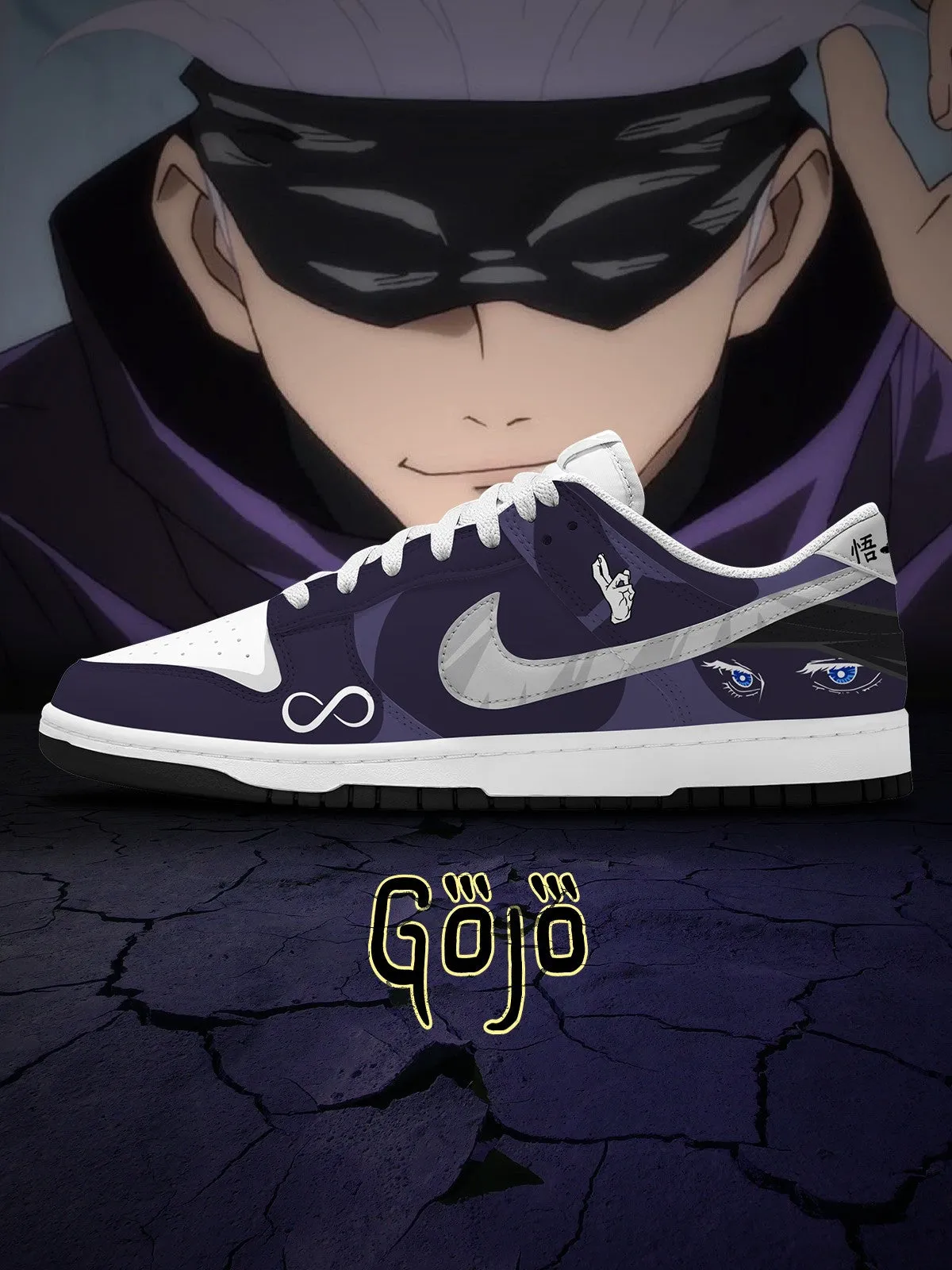 Satoru Gojo V.9 Custom Court-Low Sneakers
