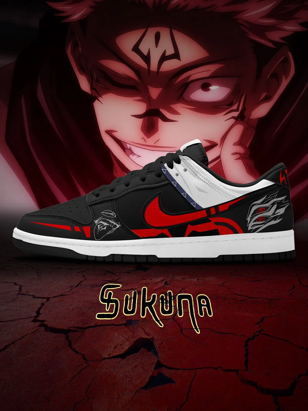 Ryomen Sukuna V.5 Custom Court-Low Sneakers