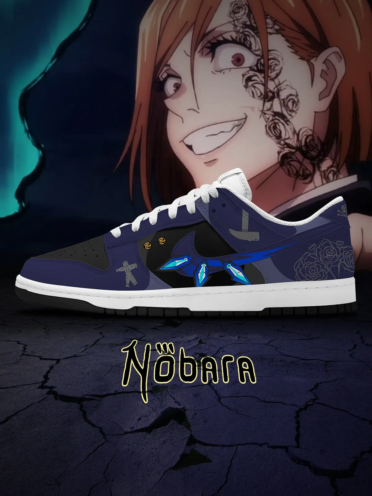 Nobara Kugisaki V.3 Custom Court-Low Sneakers