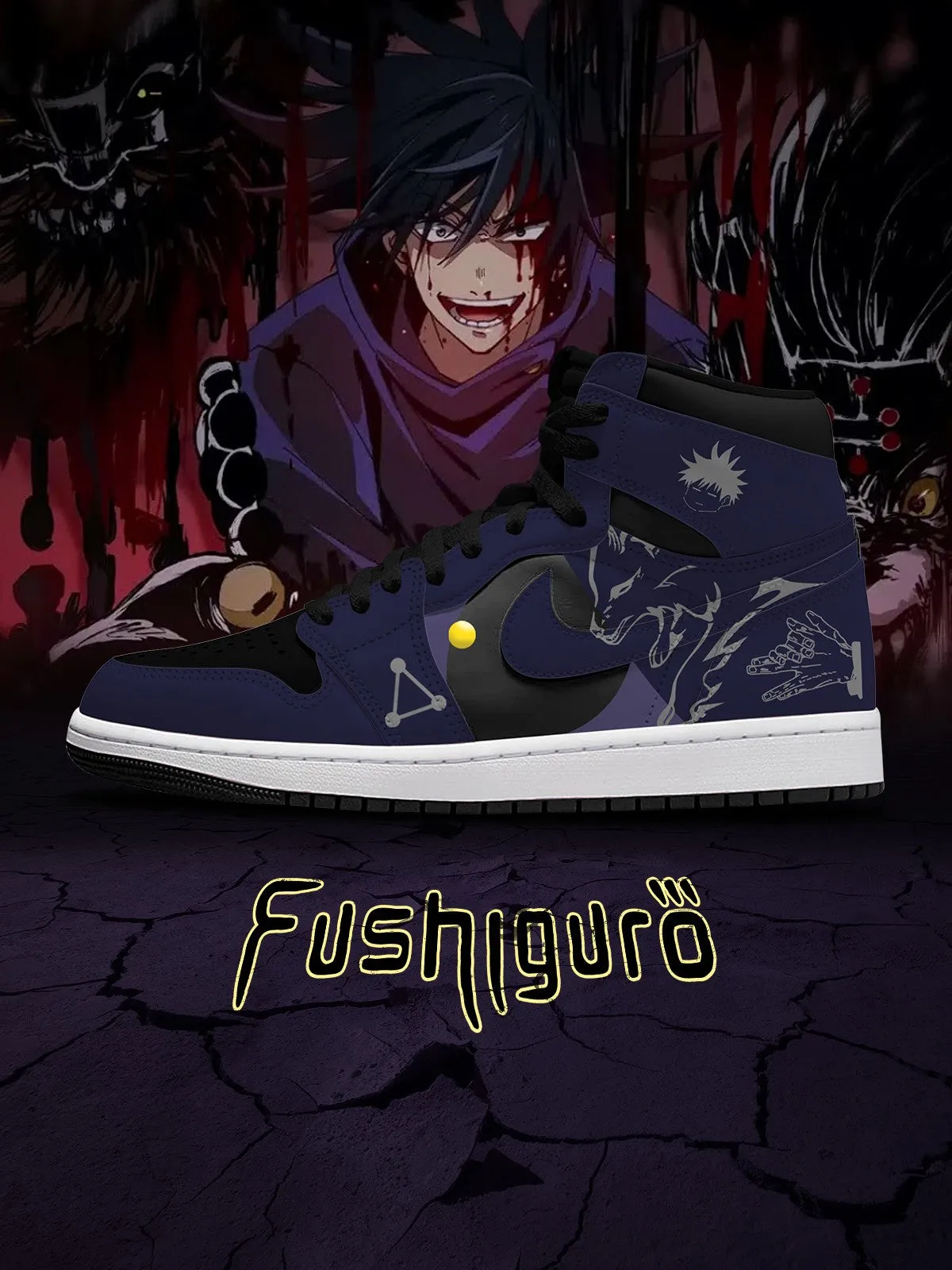 Megumi Fushiguro V.2 Custom High-Top Sneakers