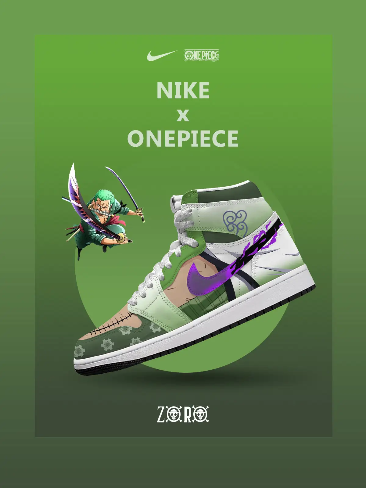 Zoro V.2 Custom High-Top Sneakers