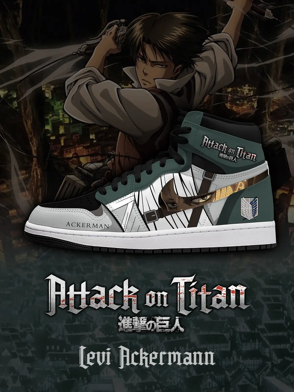 Levi Ackerman V.1 Custom High-Top Sneakers
