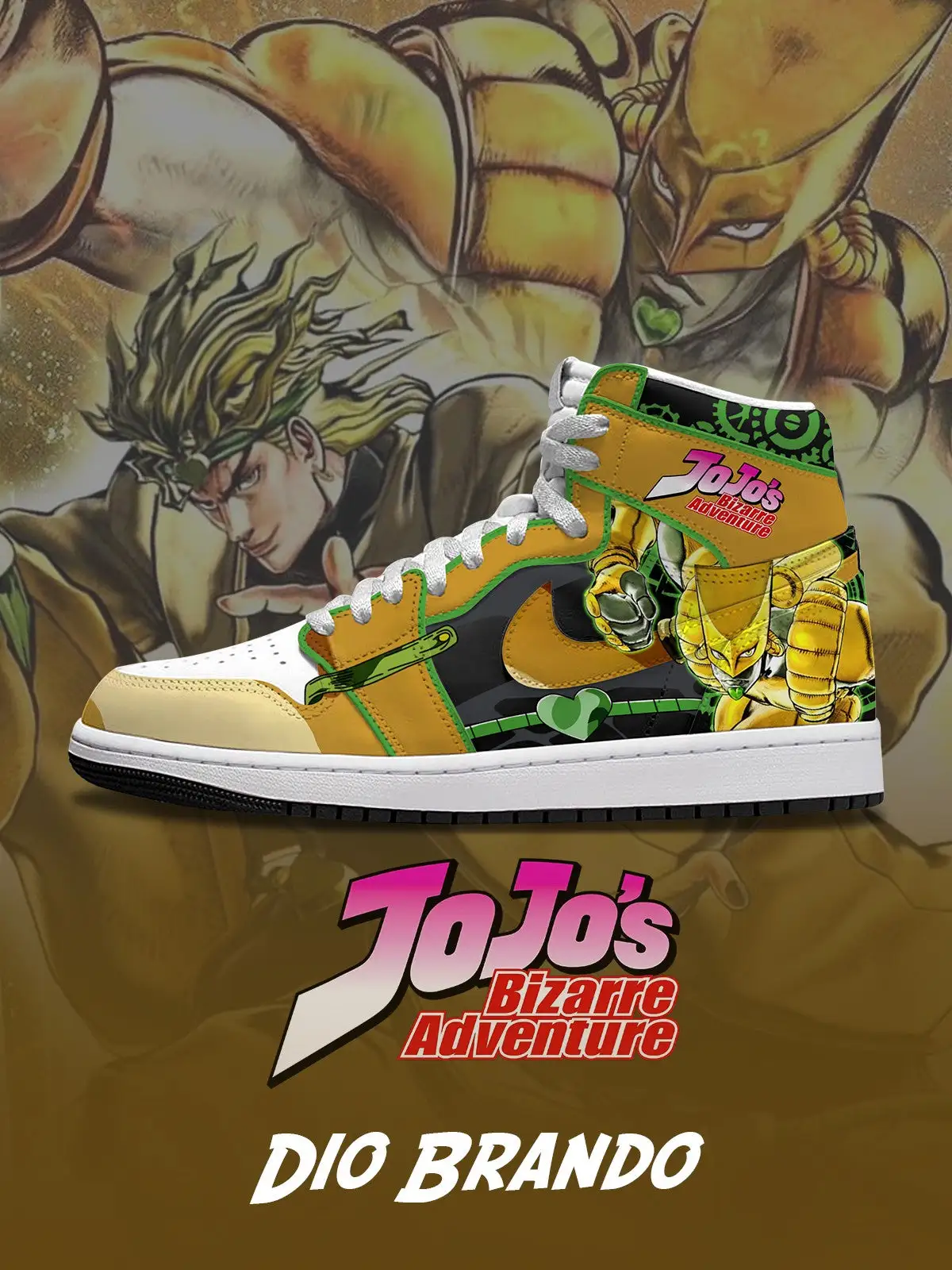Dio Brando V.2 Custom High-Top Sneakers