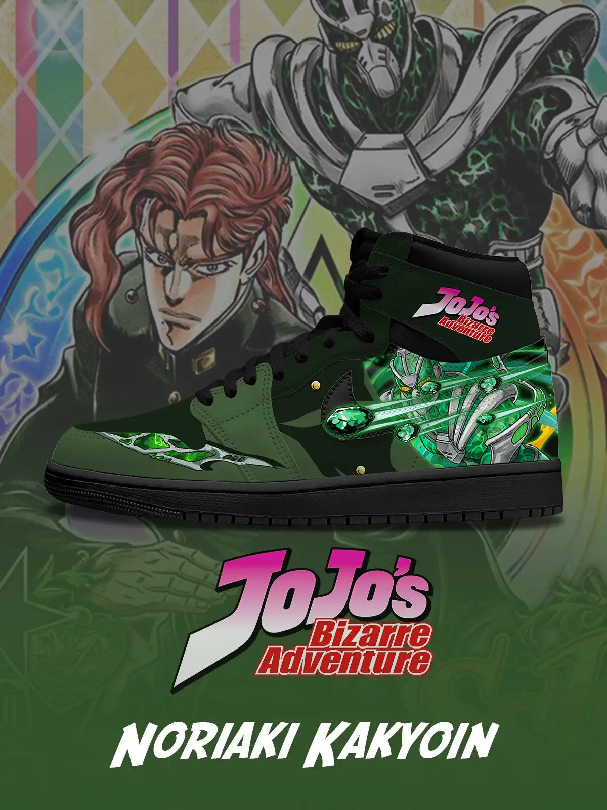 Noriaki Kakyoin V.2 Custom High-Top Sneakers