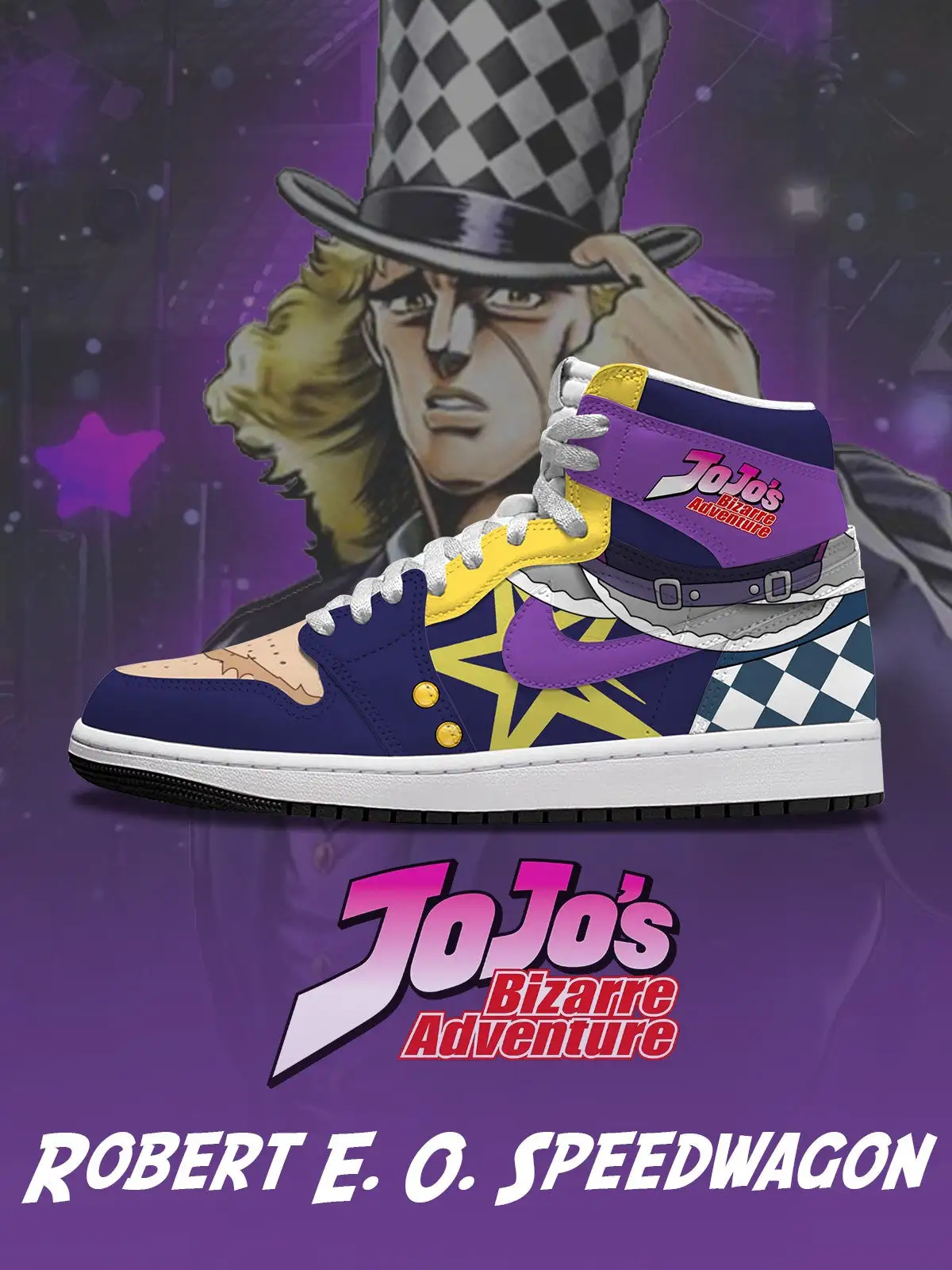 Robert E. O. Speedwagon V.2 Custom High-Top Sneakers