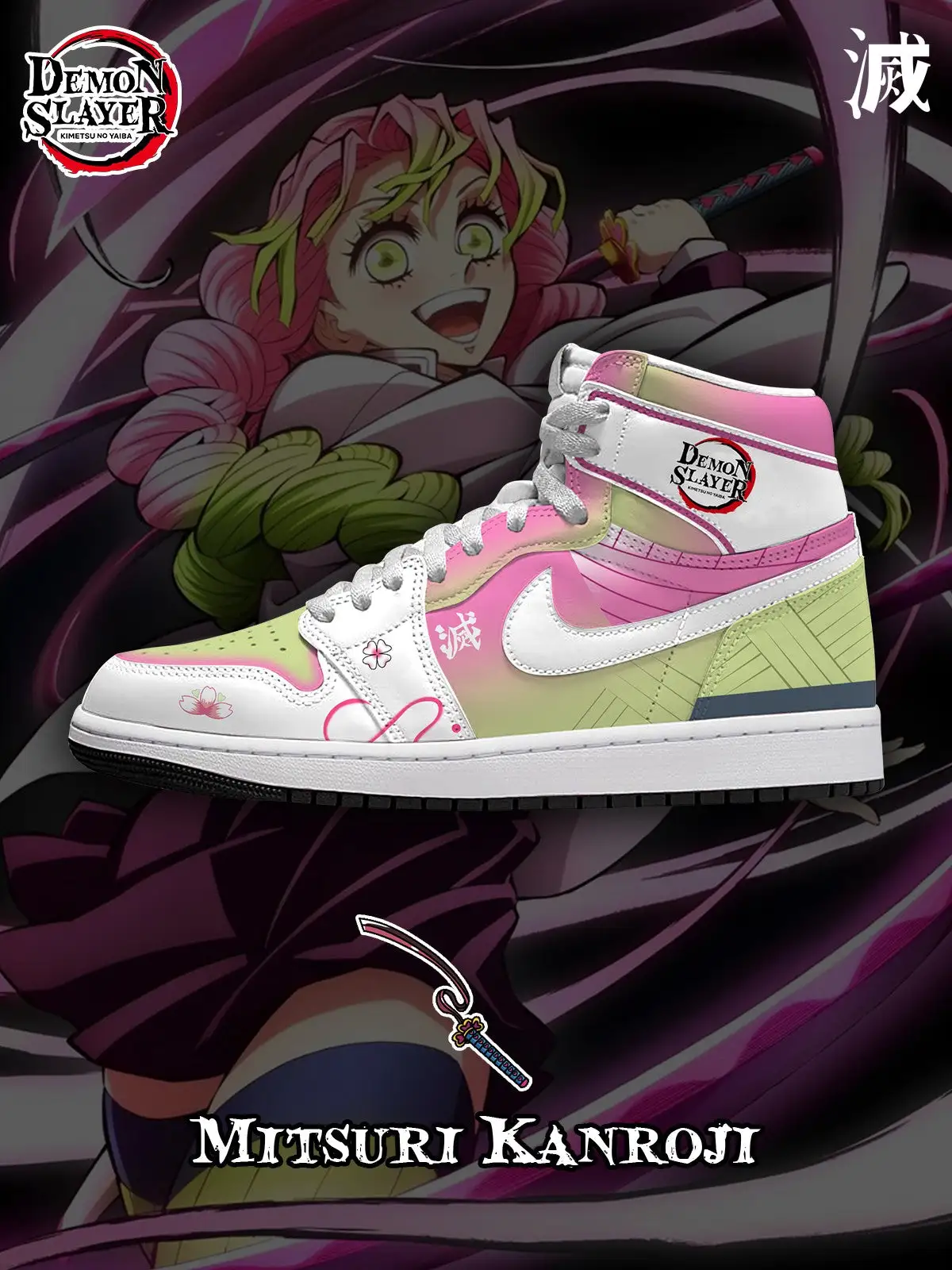 Mitsuri Kanroji V.1 Custom High-Top Sneakers