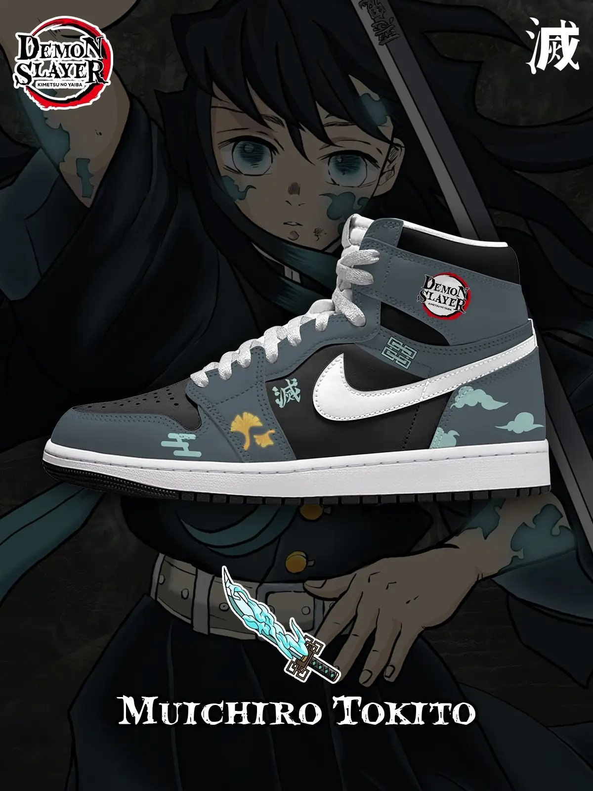 Muichiro Tokito V.1 Custom High-Top Sneakers