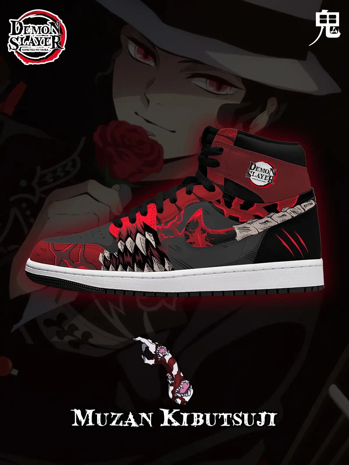 Muzan Kibutsuji V.1 Custom High-Top Sneakers