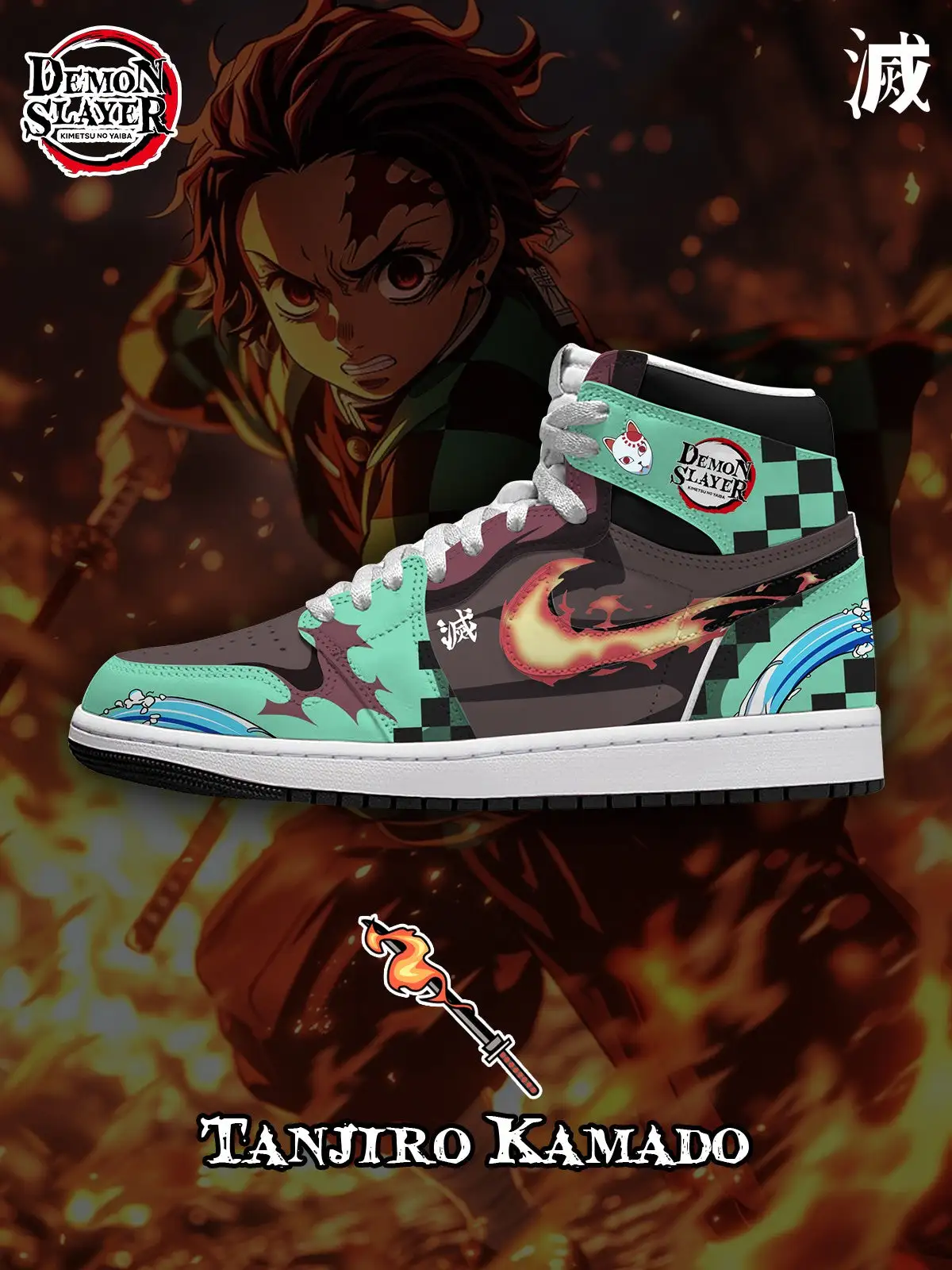 Tanjiro Kamado V.4 Custom High-Top Sneakers