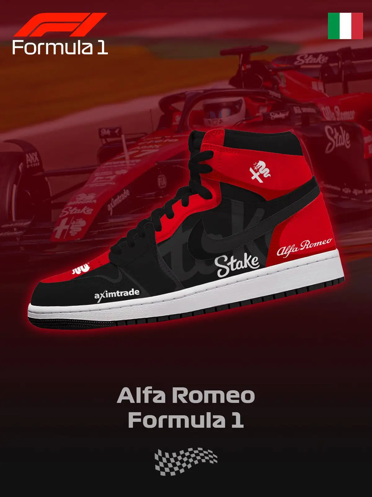 A Romeo F.1 V.1 Custom High-Top Sneakers