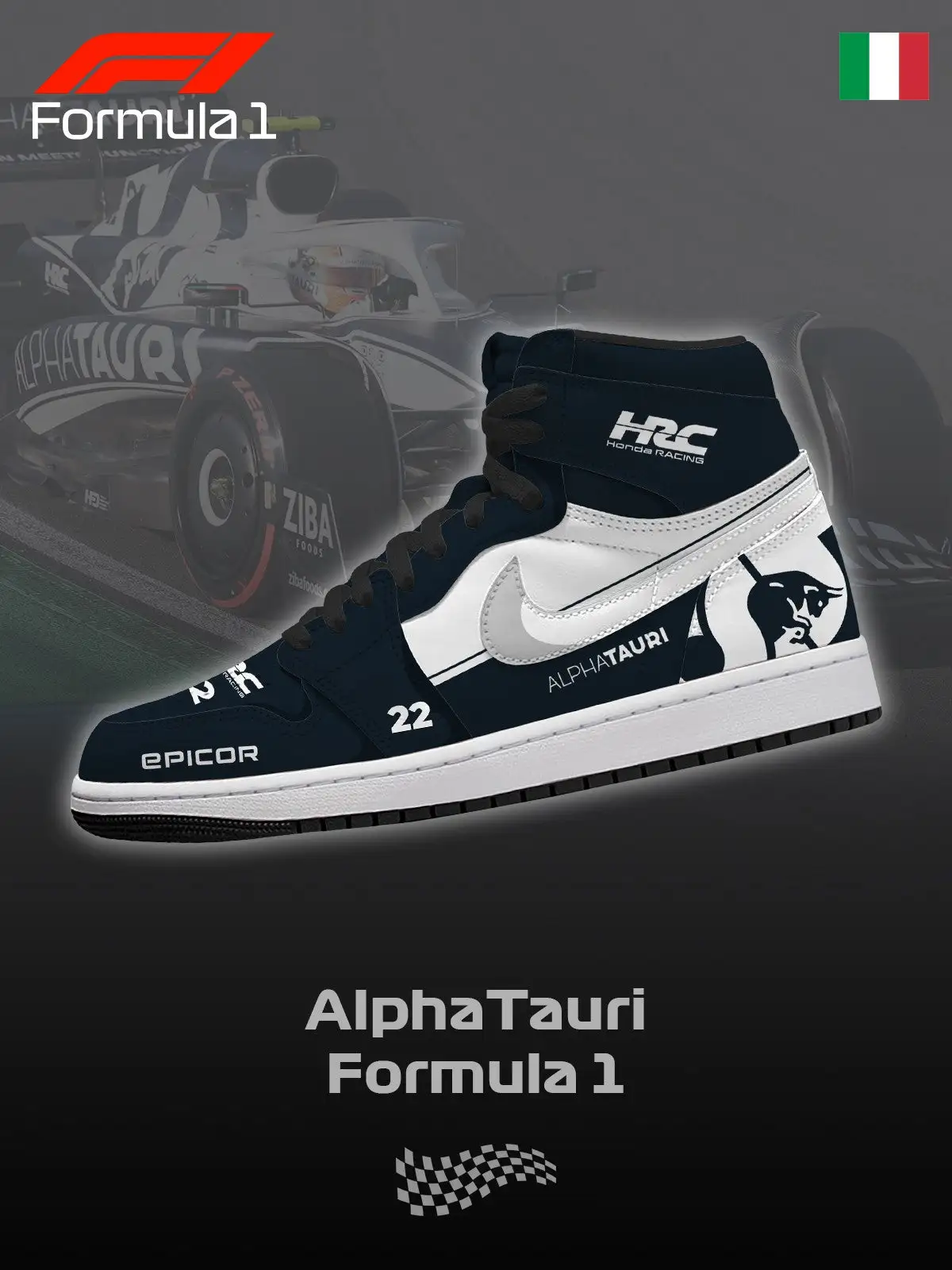 A Tauri F.1 V.1 Custom High-Top Sneakers