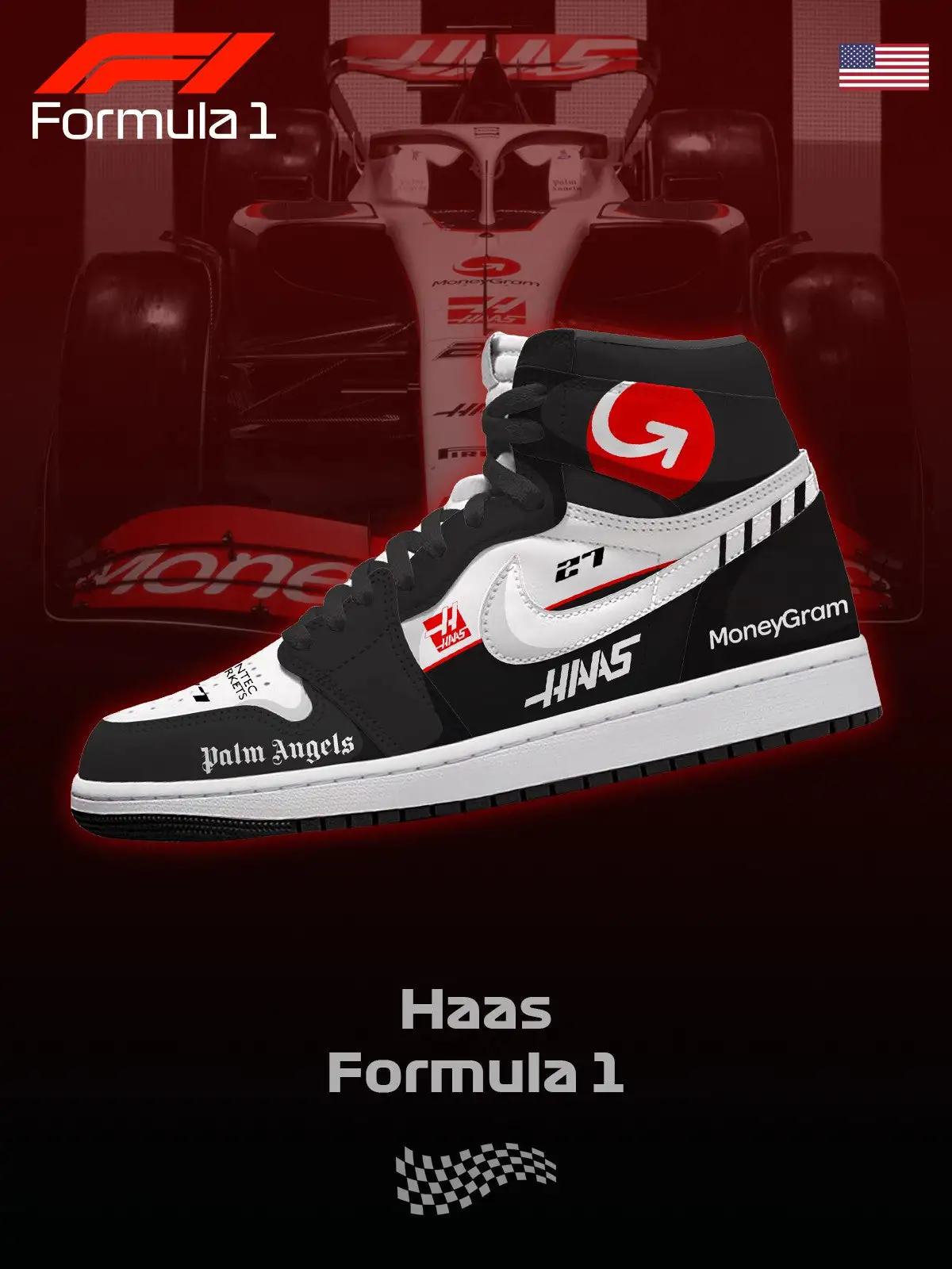 Haas F.1 V.1 Custom High-Top Sneakers
