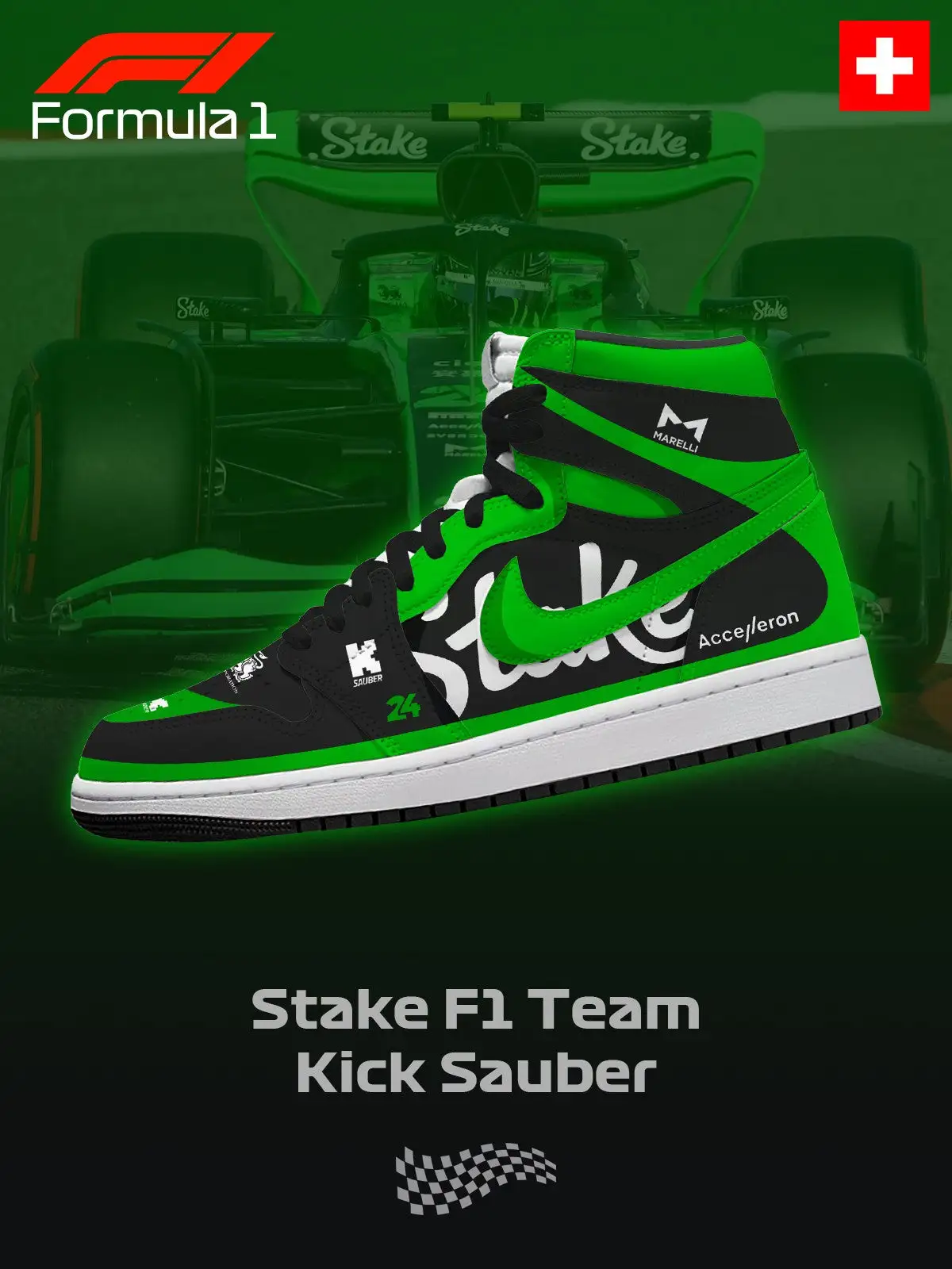 Kick Sauber F.1 V.1 Custom High-Top Sneakers