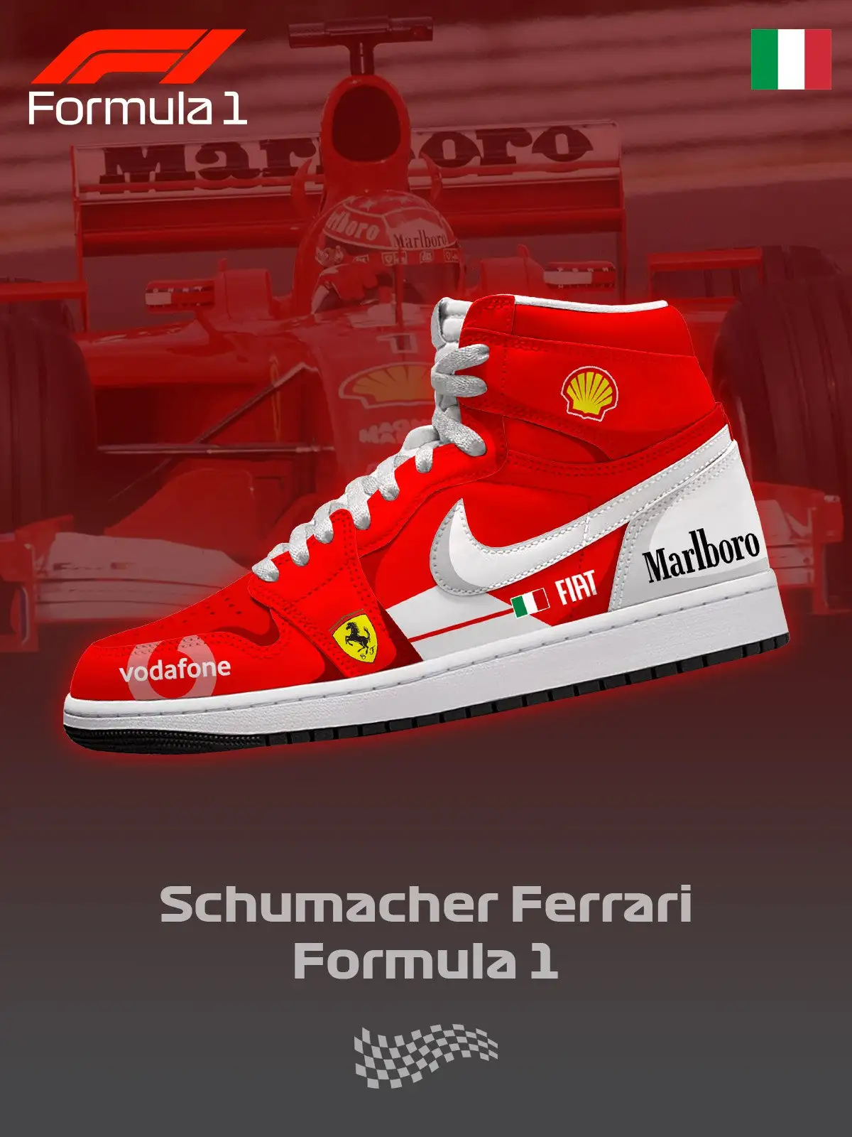 SFR F.1 V.1 Custom High-Top Sneakers