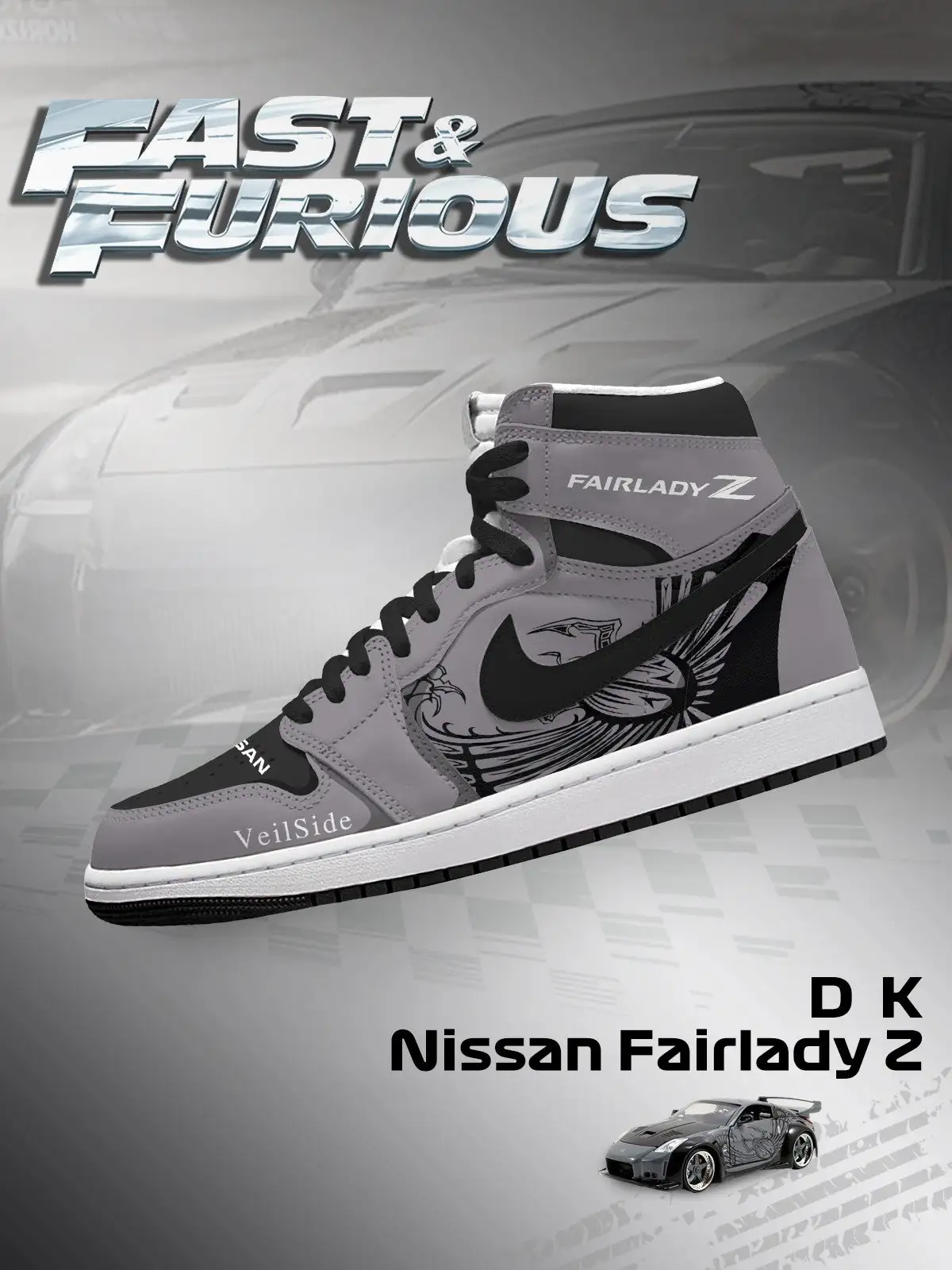 D.K. Fairlady Z V.1 Custom High-Top Sneakers
