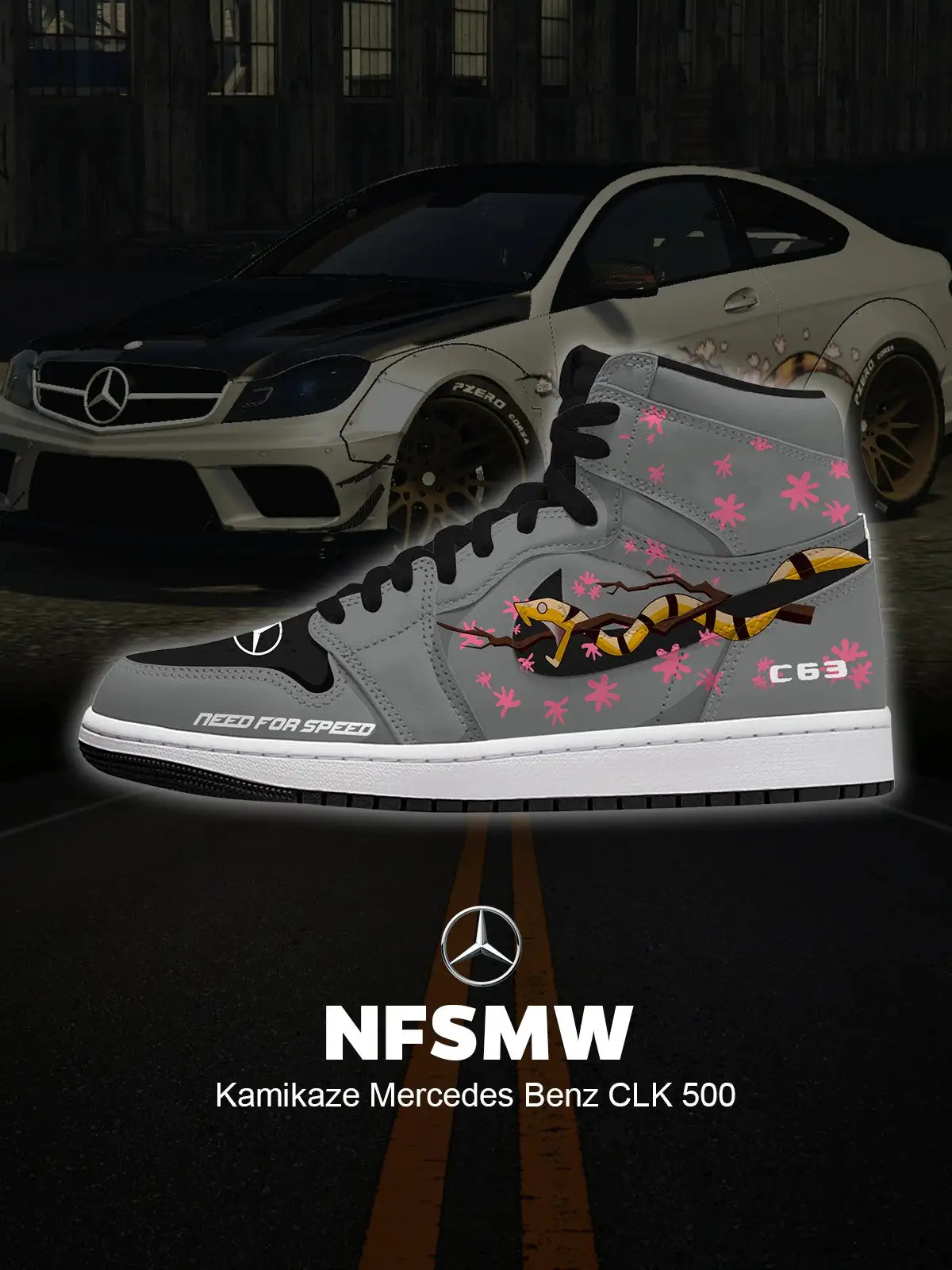 Kamikaze CLK 500 V.1 Custom High-Top Sneakers