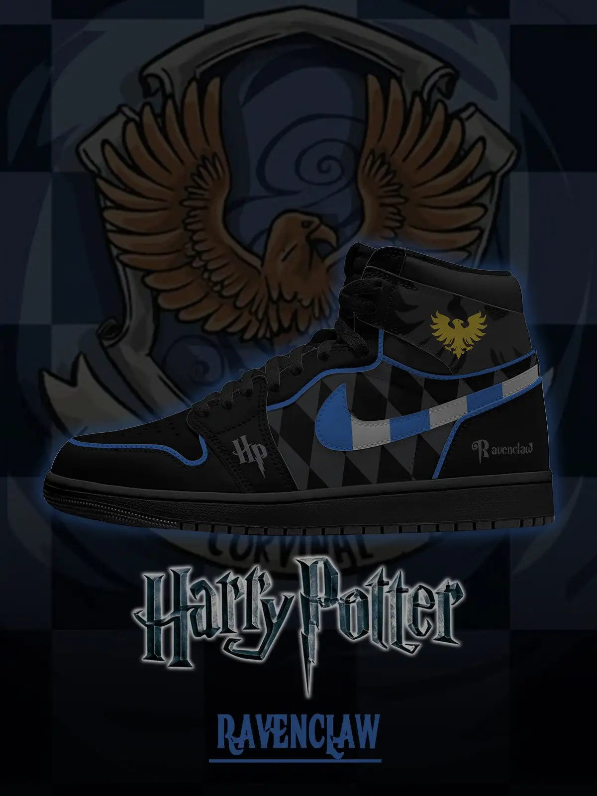 Hogwarts Ravenclaw House V.3 Custom High-Top Sneakers