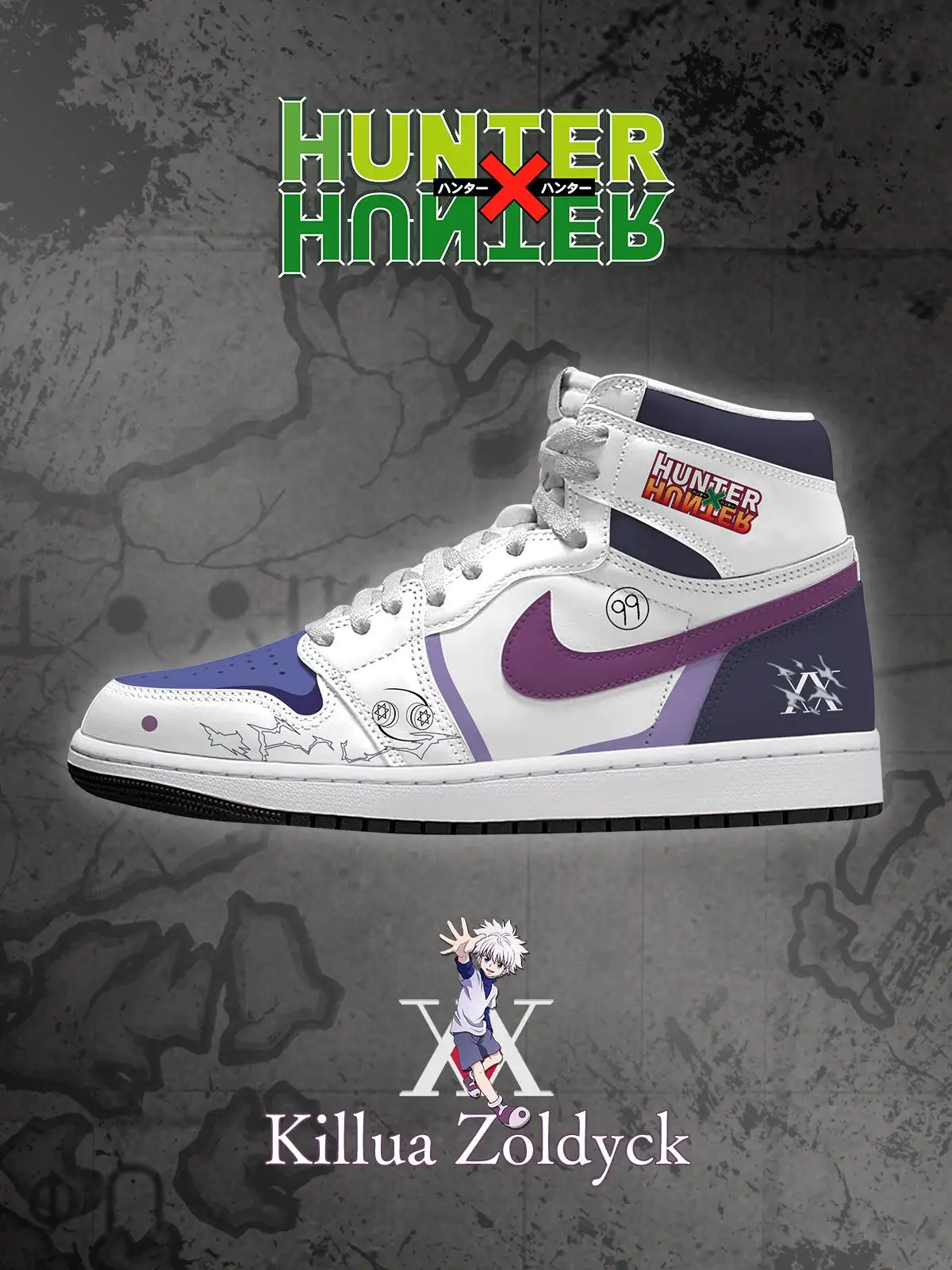 Killua Zoldyck V.1 Custom High-Top Sneakers