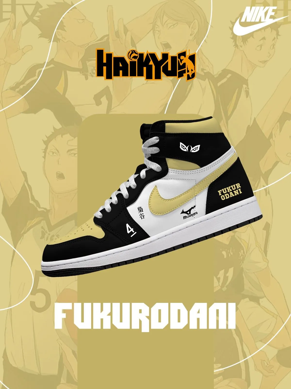 Fukurodani Academy V.1 Custom High-Top Sneakers