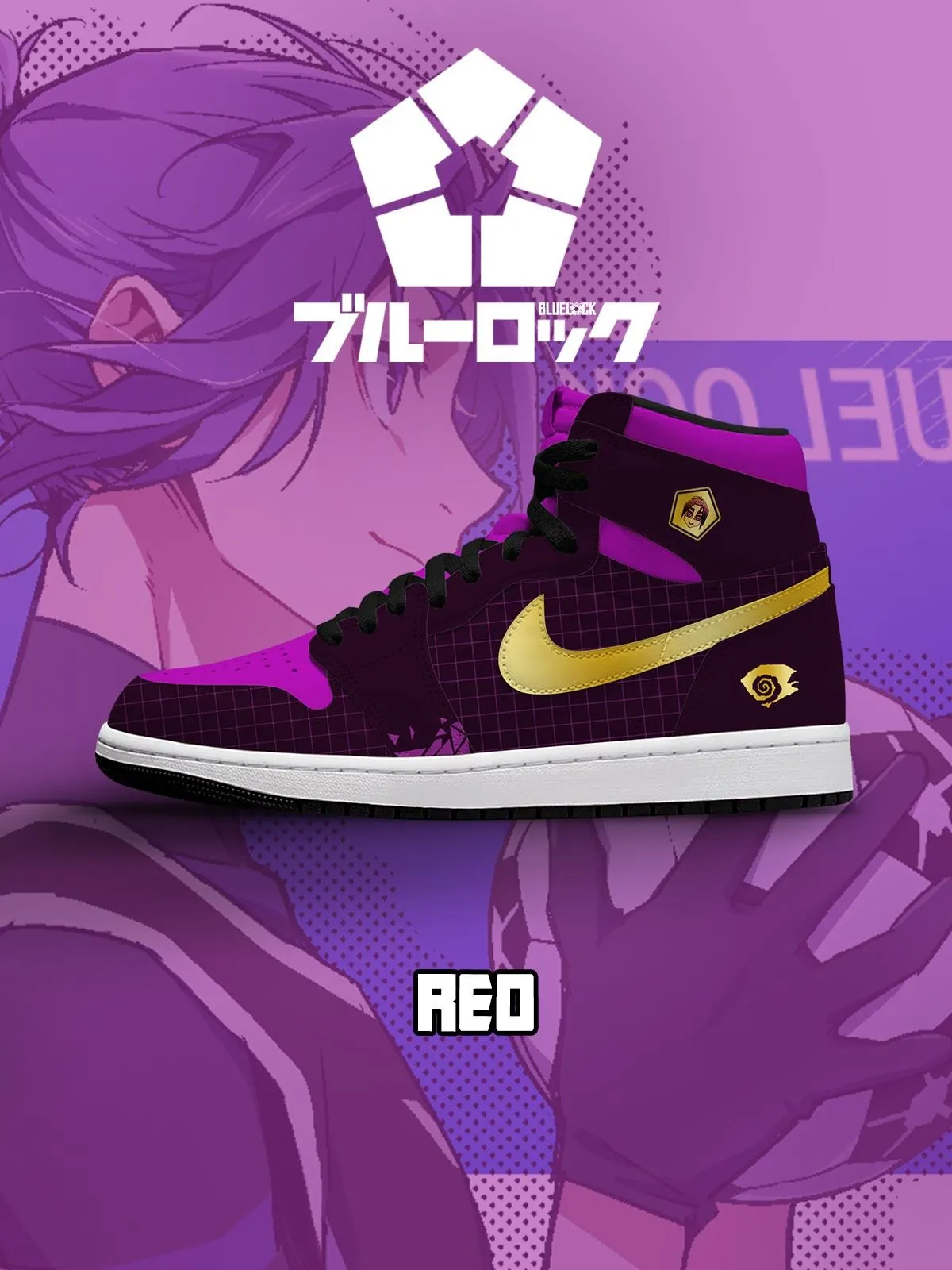 Reo Mikage No.1 Custom High-Top Sneakers