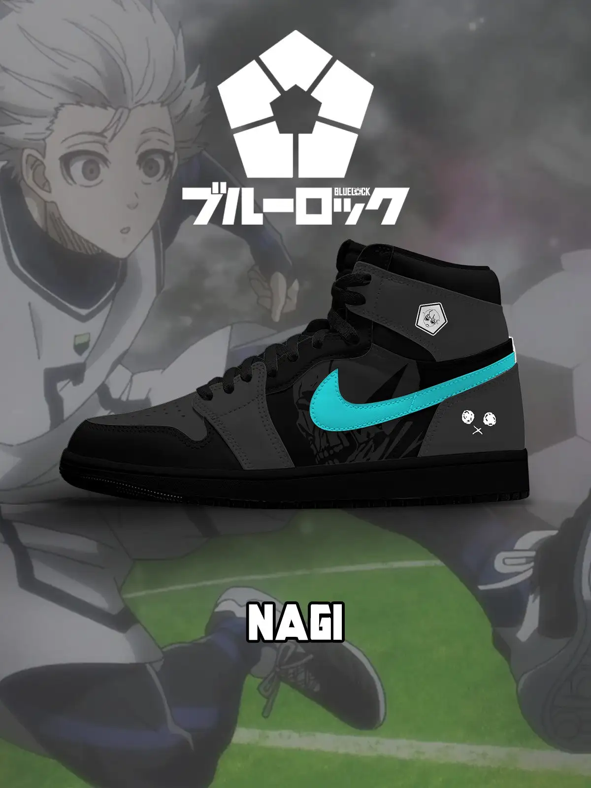 Seishiro Nagi No.1 Custom High-Top Sneakers