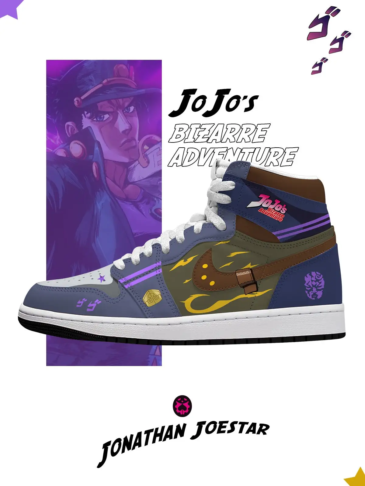Jonathan Joestar V.1 Custom High-Top Sneakers