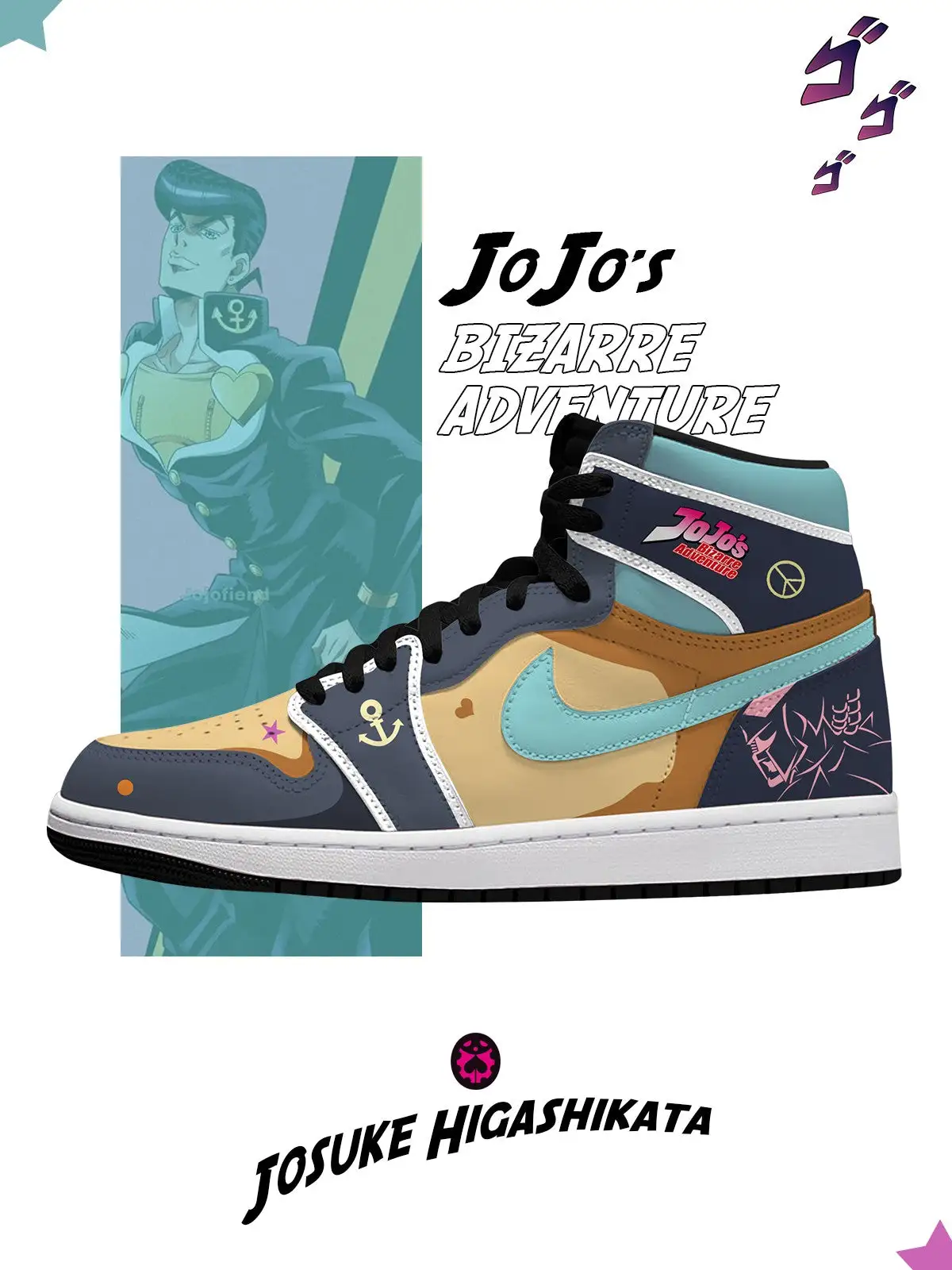 Josuke Higashikata V.1 Custom High-Top Sneakers