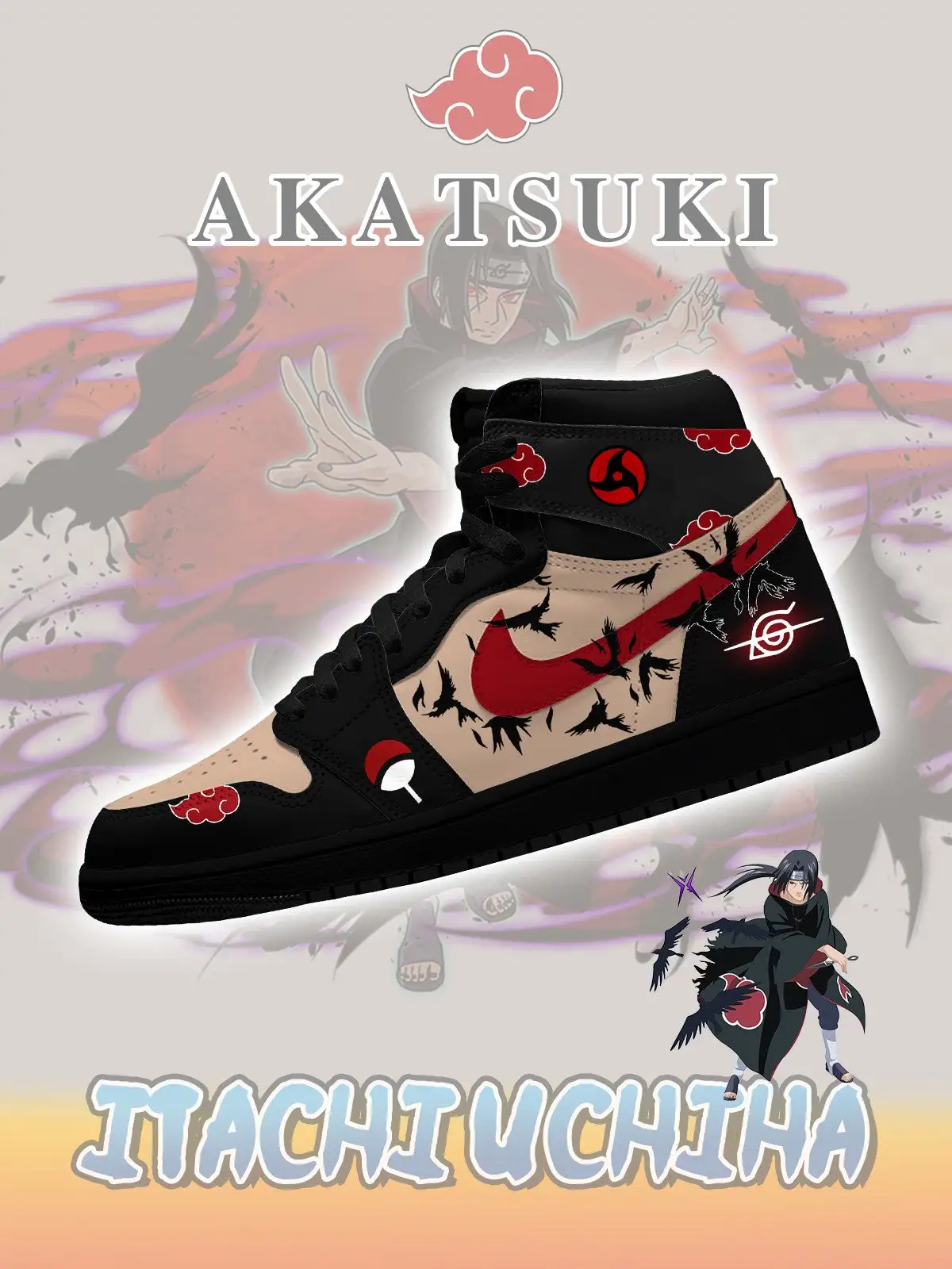 Akatsuki Itachi Uchiha V.6 Custom High-Top Sneakers
