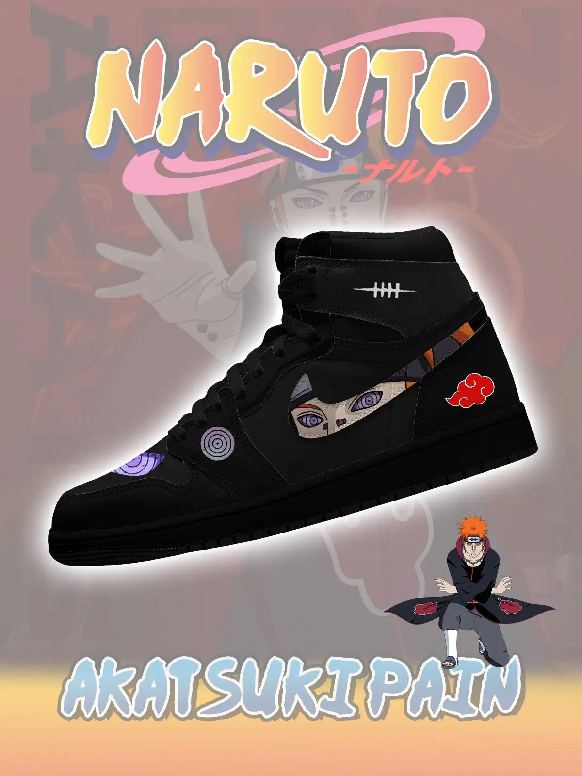 Akatsuki Pain V.2 Custom High-Top Sneakers