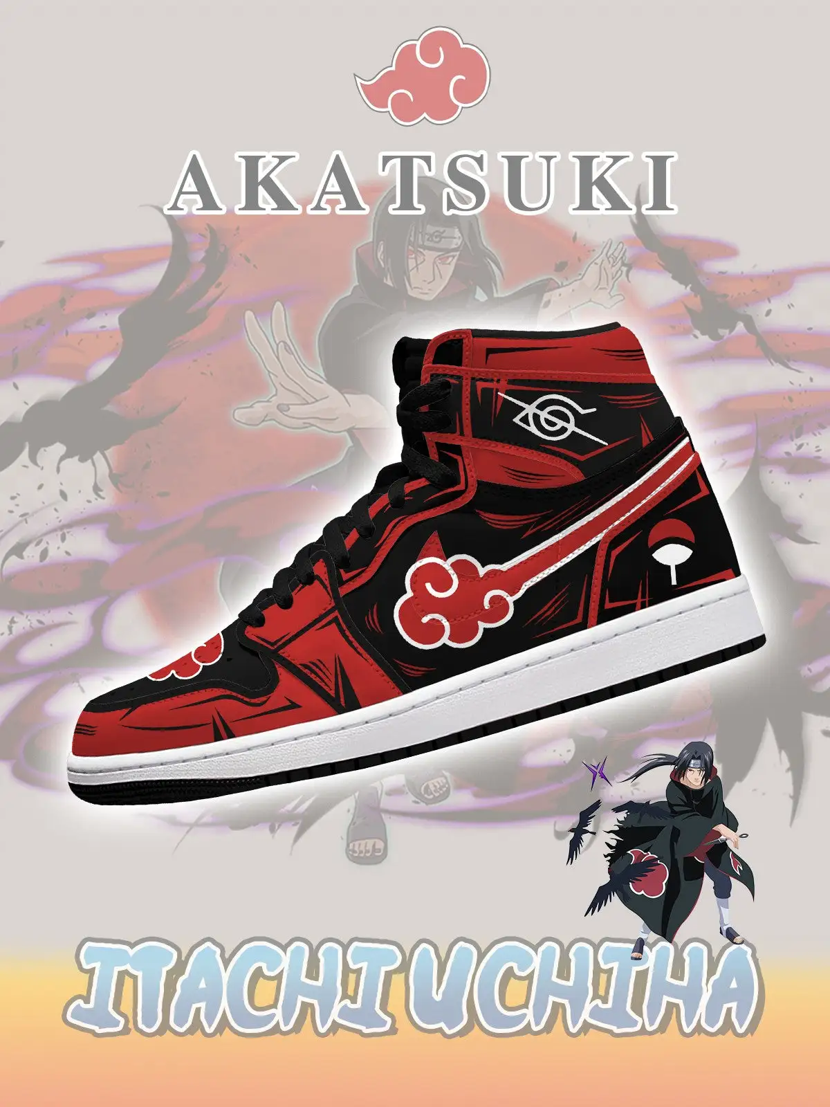 Akatsuki Itachi Uchiha V.7 Custom High-Top Sneakers