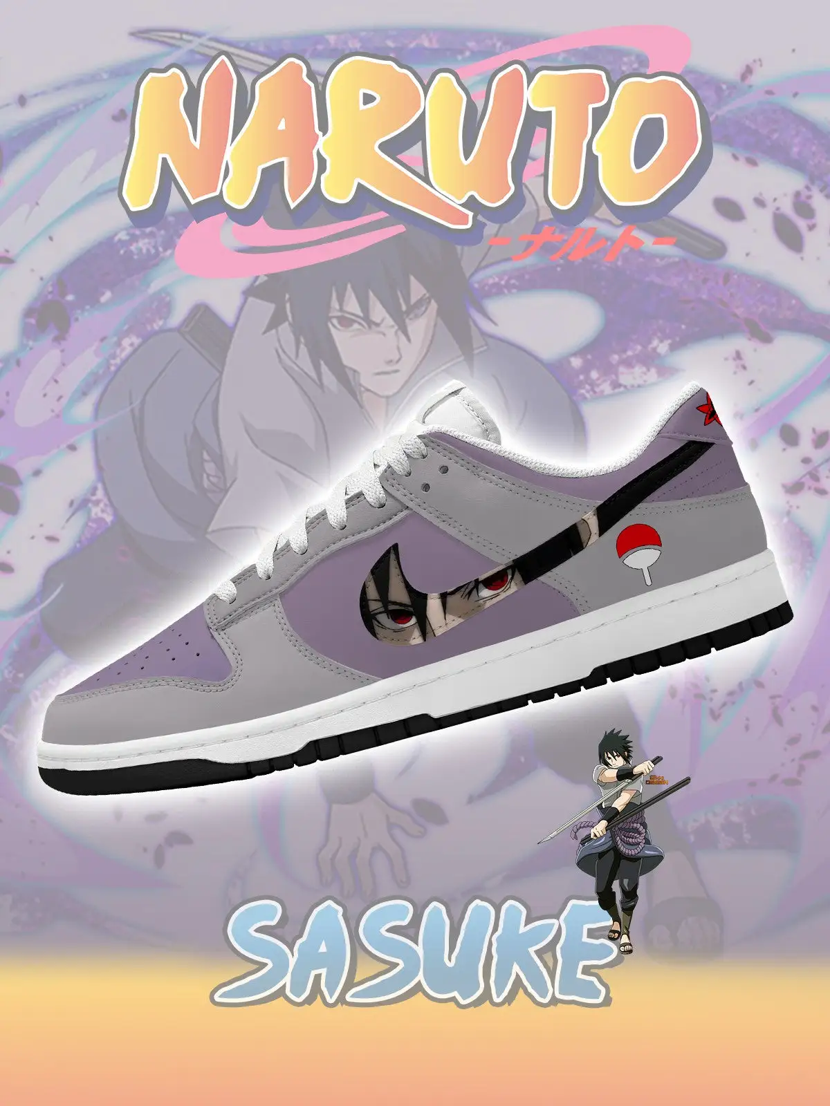 Sasuke V.1 Custom Court-Low Sneakers