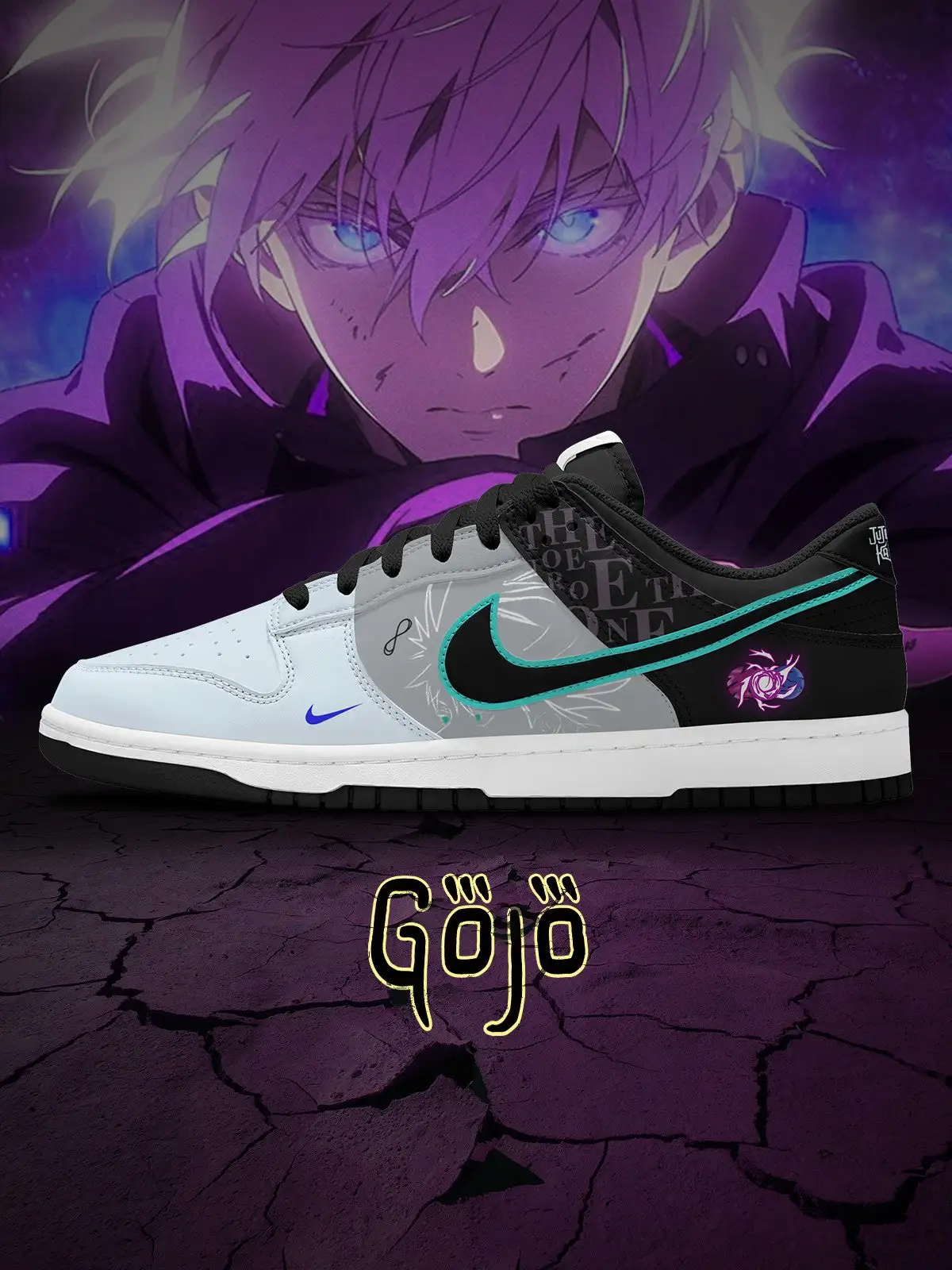 Satoru Gojo V.2 Custom Court-Low Sneakers