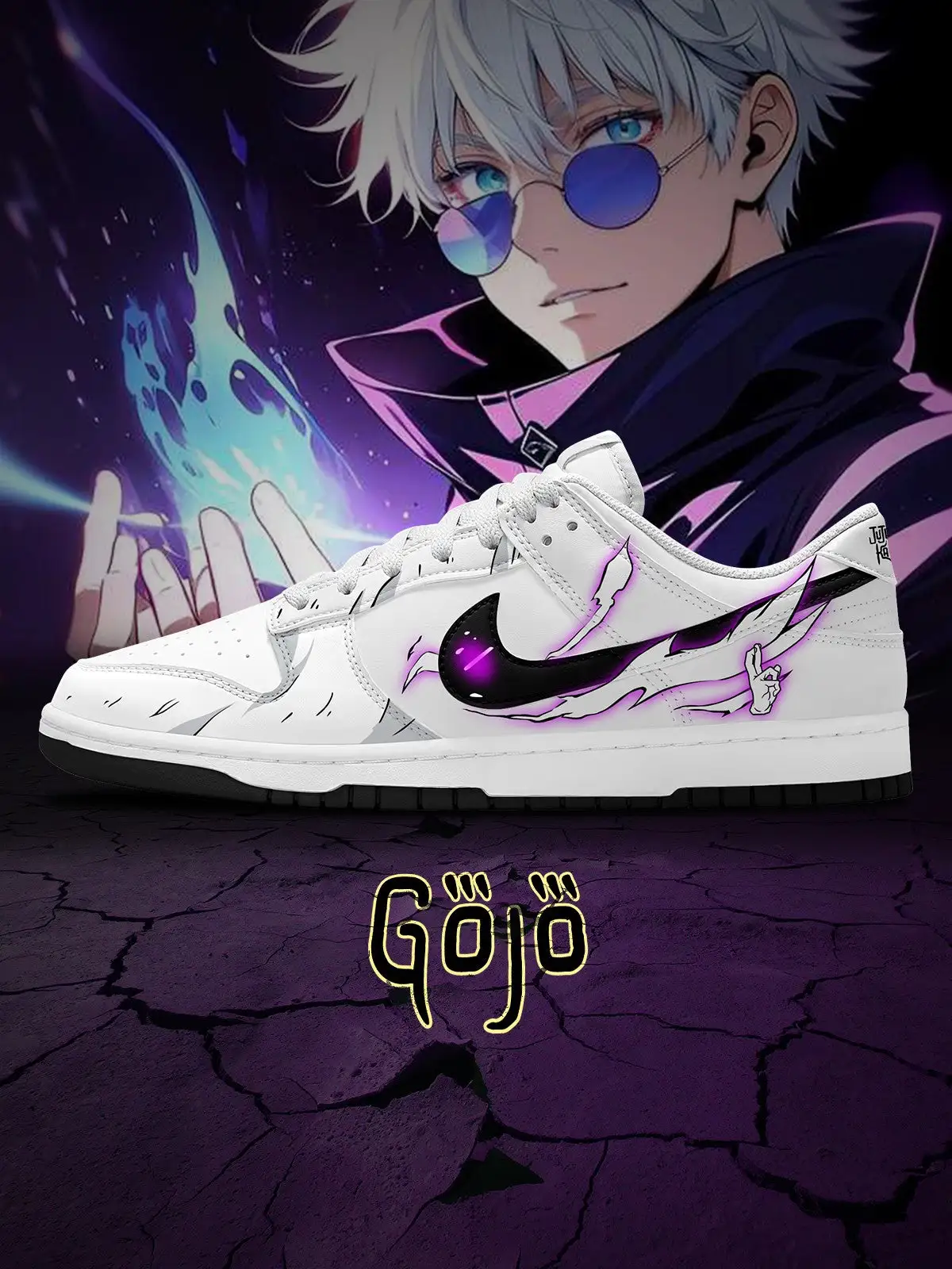 Satoru Gojo V.6 Custom Court-Low Sneakers