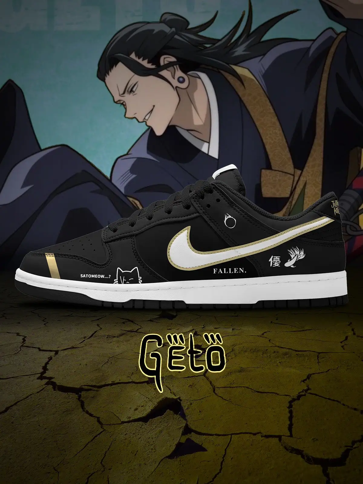 Suguru Geto V.1 Custom Court-Low Sneakers
