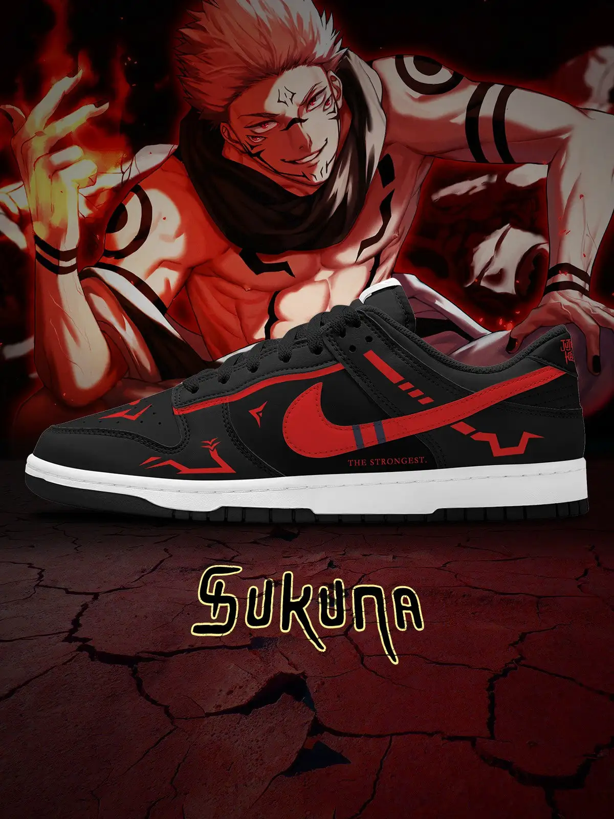 Sukuna V.1 Custom Court-Low Sneakers
