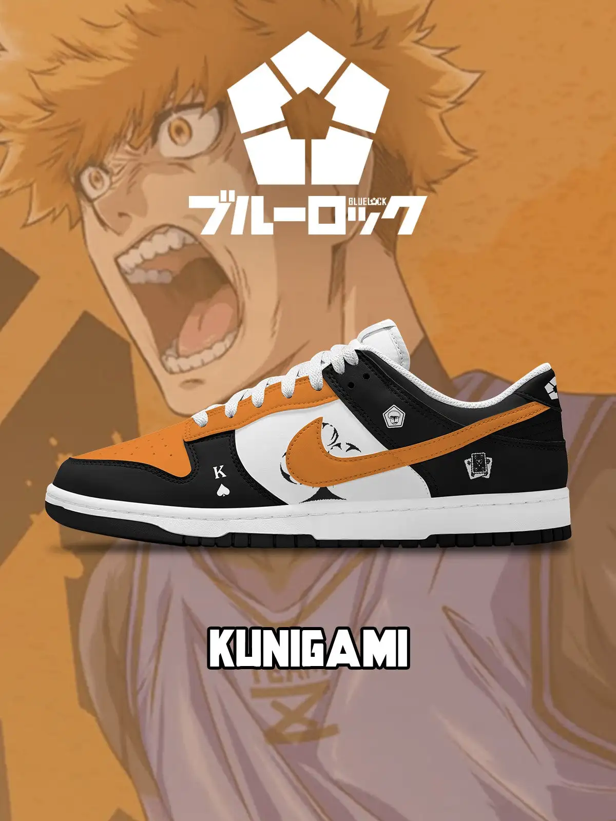 Rensuke Kunigami V.1 Custom Court-Low Sneakers