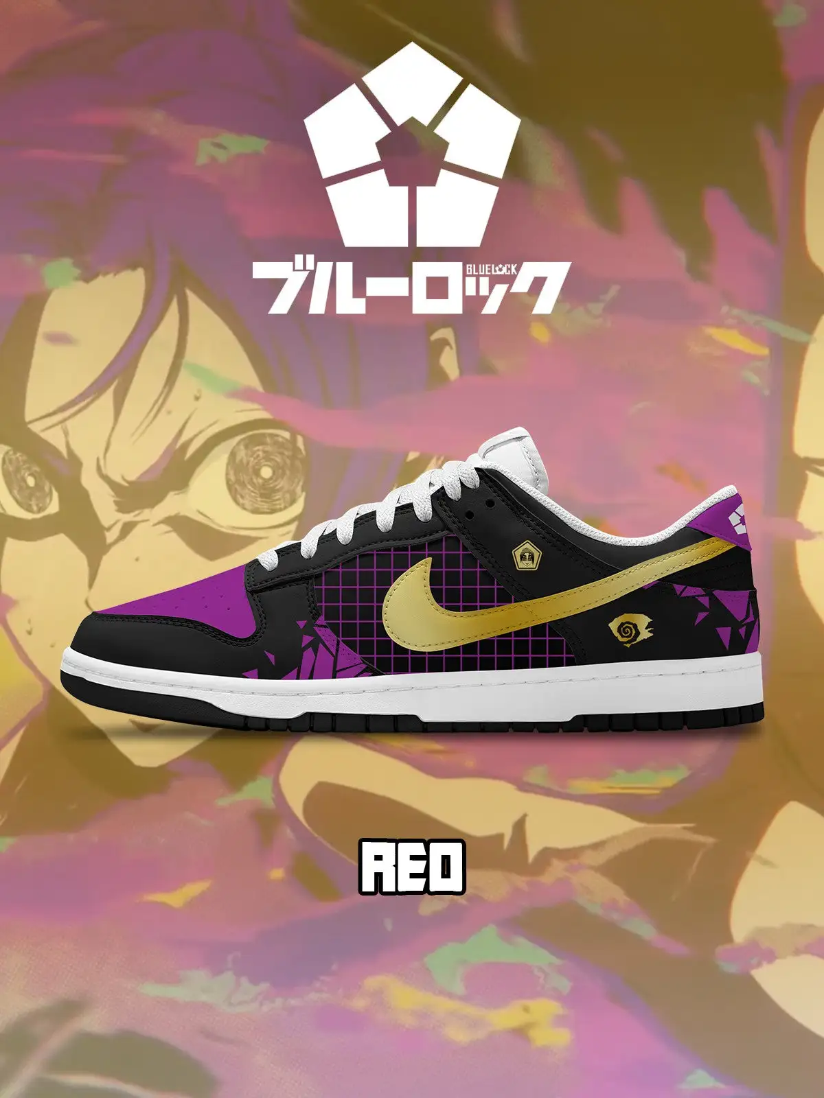 Reo Mikage V.1 Custom Court-Low Sneakers