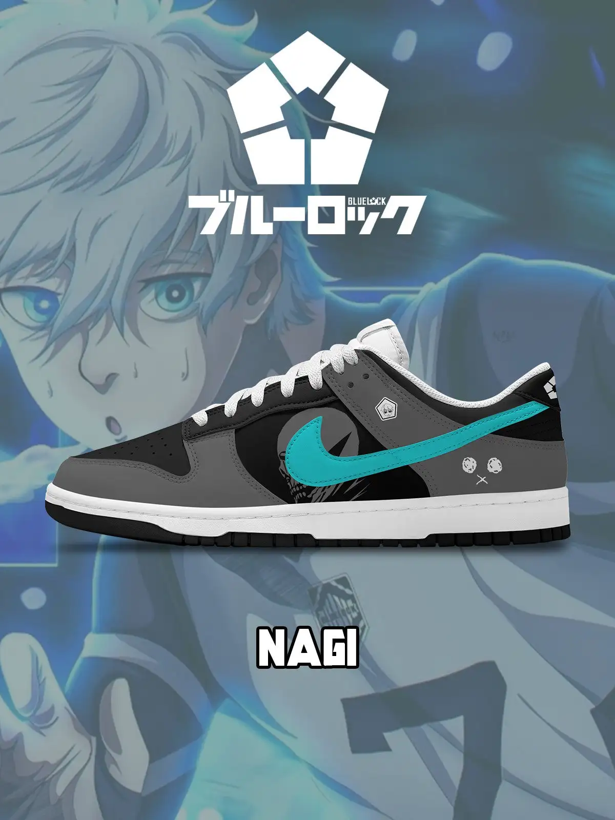 Seishiro Nagi V.1 Custom Court-Low Sneakers