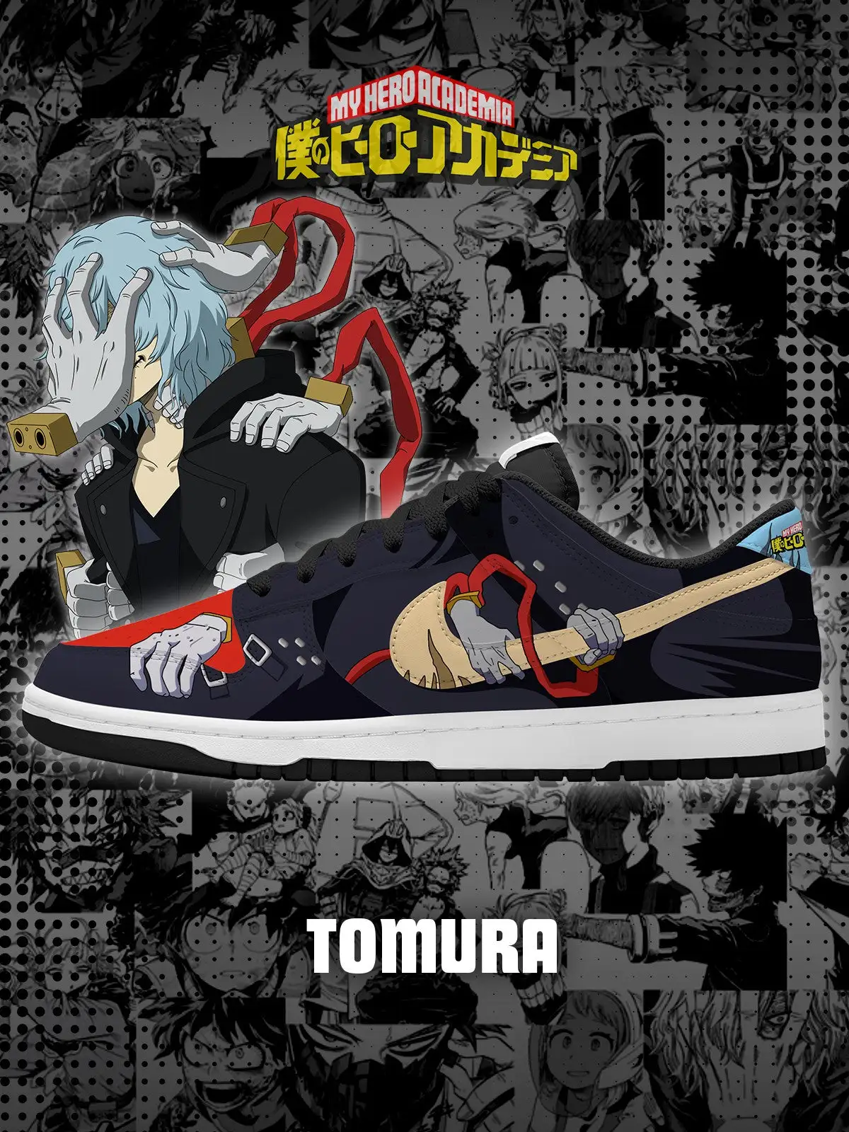 Tomura Shigaraki V.1 Custom Court-Low Sneakers
