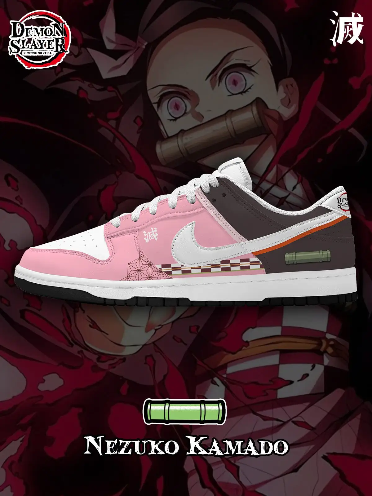 Nezuko Kamado V.1 Custom Court-Low Sneakers