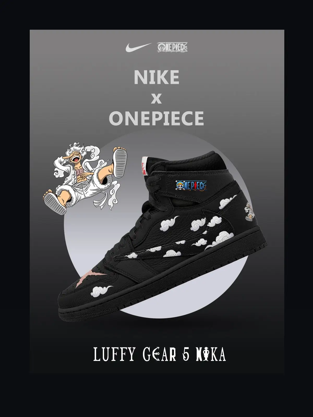 Luffy Gear 5 Nika V.1 Custom TS High Sneakers
