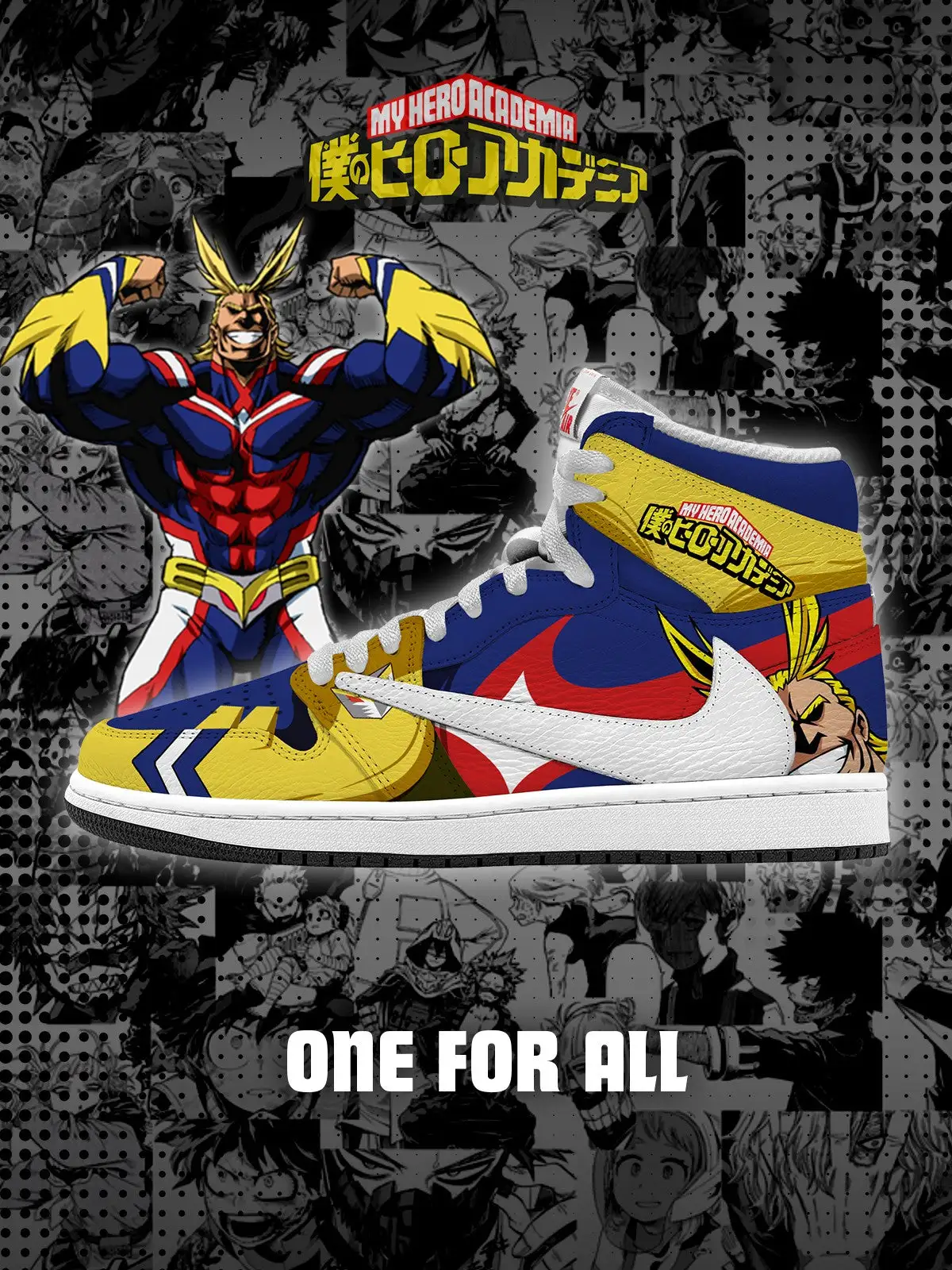 All Might V.1 Custom TS High Sneakers