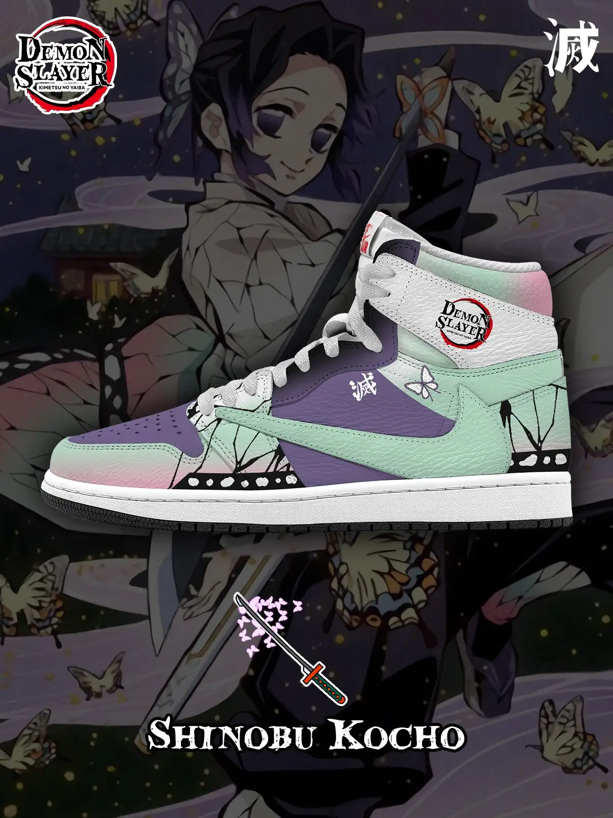 Shinobu Kocho V.1 Custom TS High Sneakers
