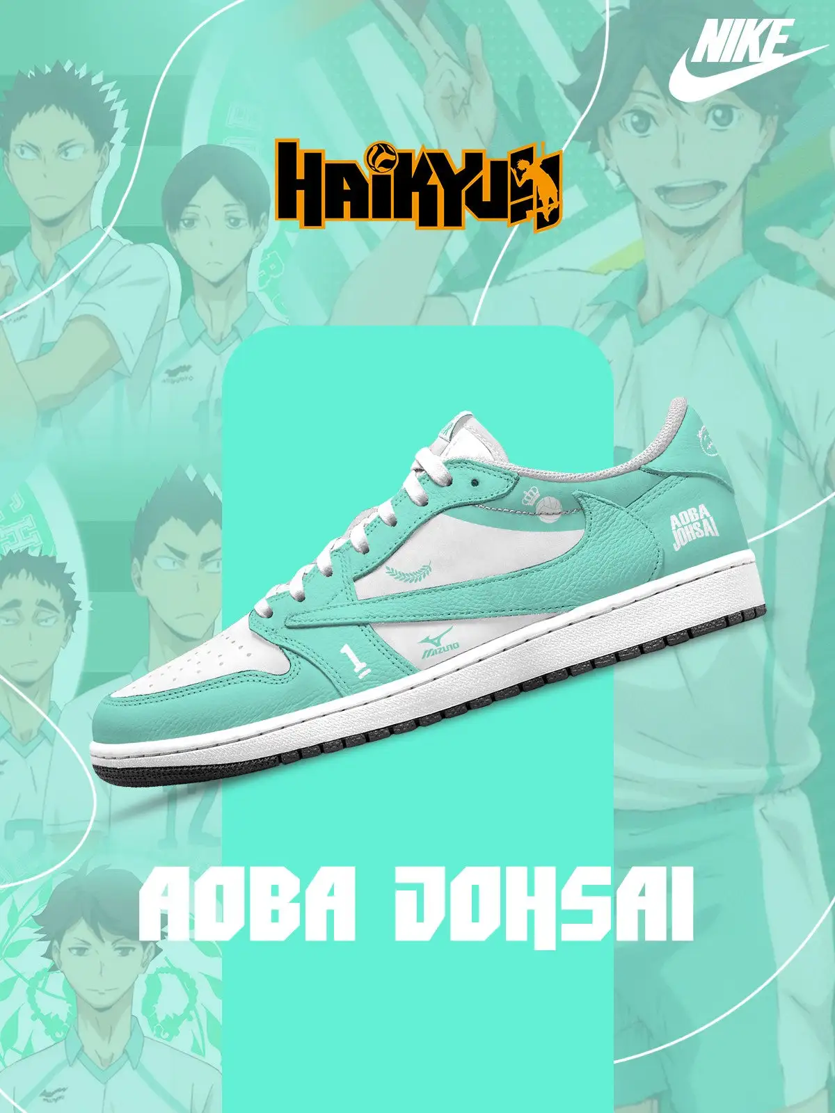 Aoba Johsai High V.1 Custom TS Low Sneakers