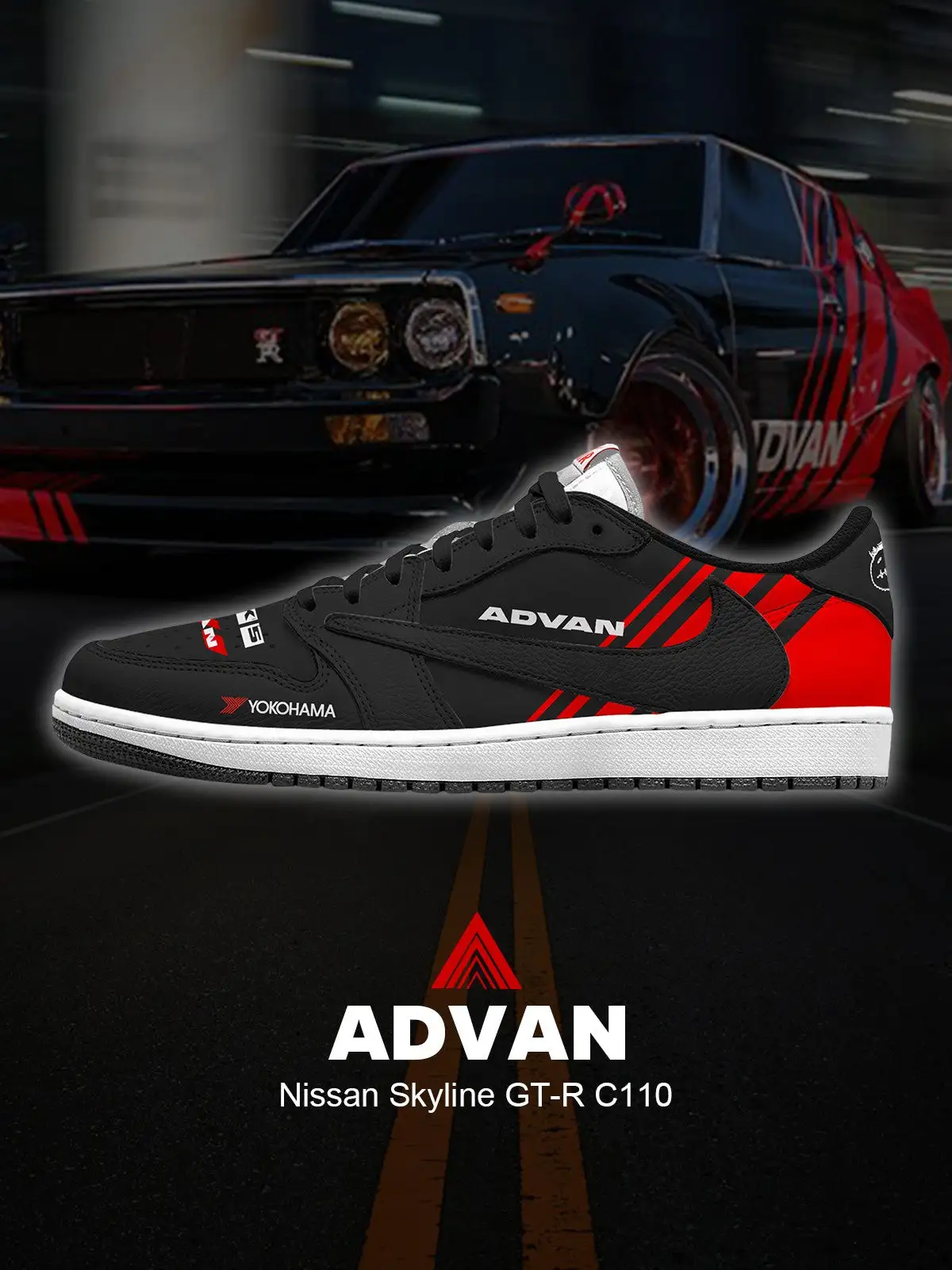 Skyline GT-R C110 Custom TS Low Sneakers