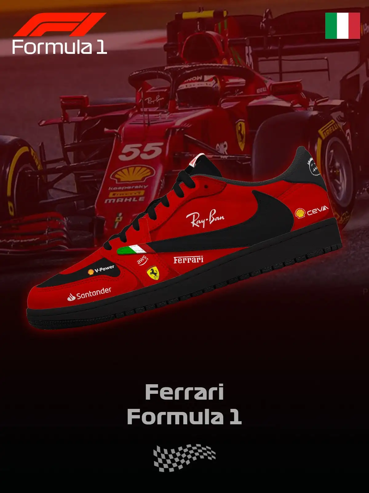 SFR F.1 V.1 Custom TS Low Sneakers